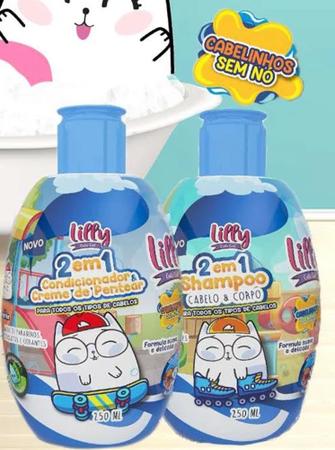 Kit Shampoo e condicionador Menino Lilly Cute Cat