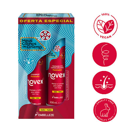 Kit Shampoo e condicionador Novex meus cachos de cinema