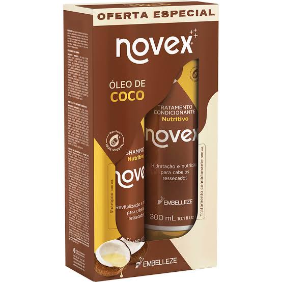 Kit Shampoo e condicionador Novex Óleo de coco
