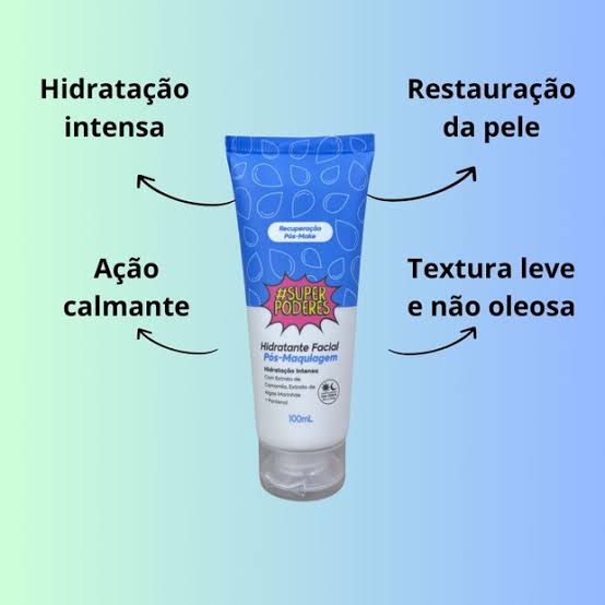 Hidrantante facial pós make super poderes