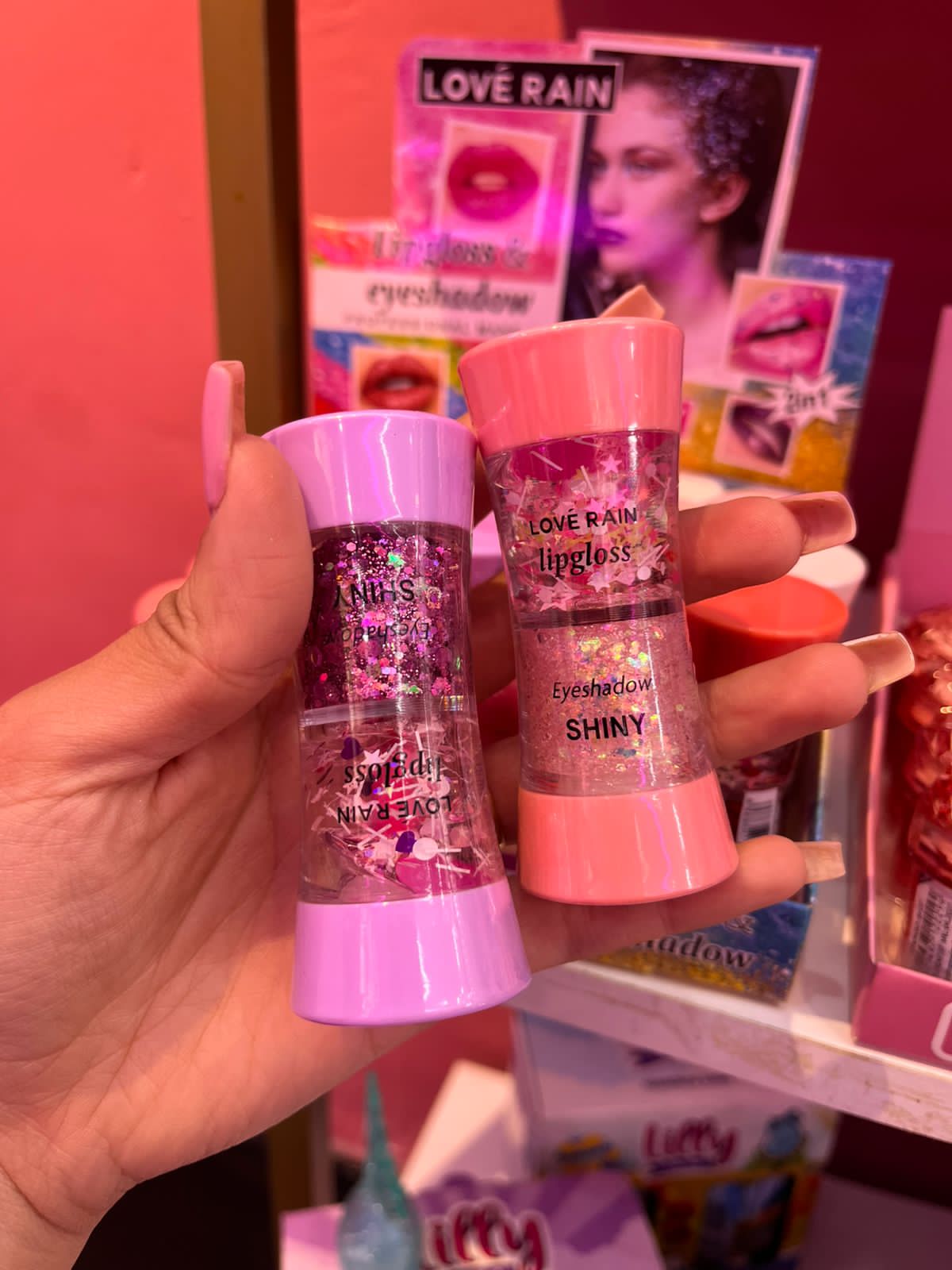 Brilho para boca e cabelo lové rain