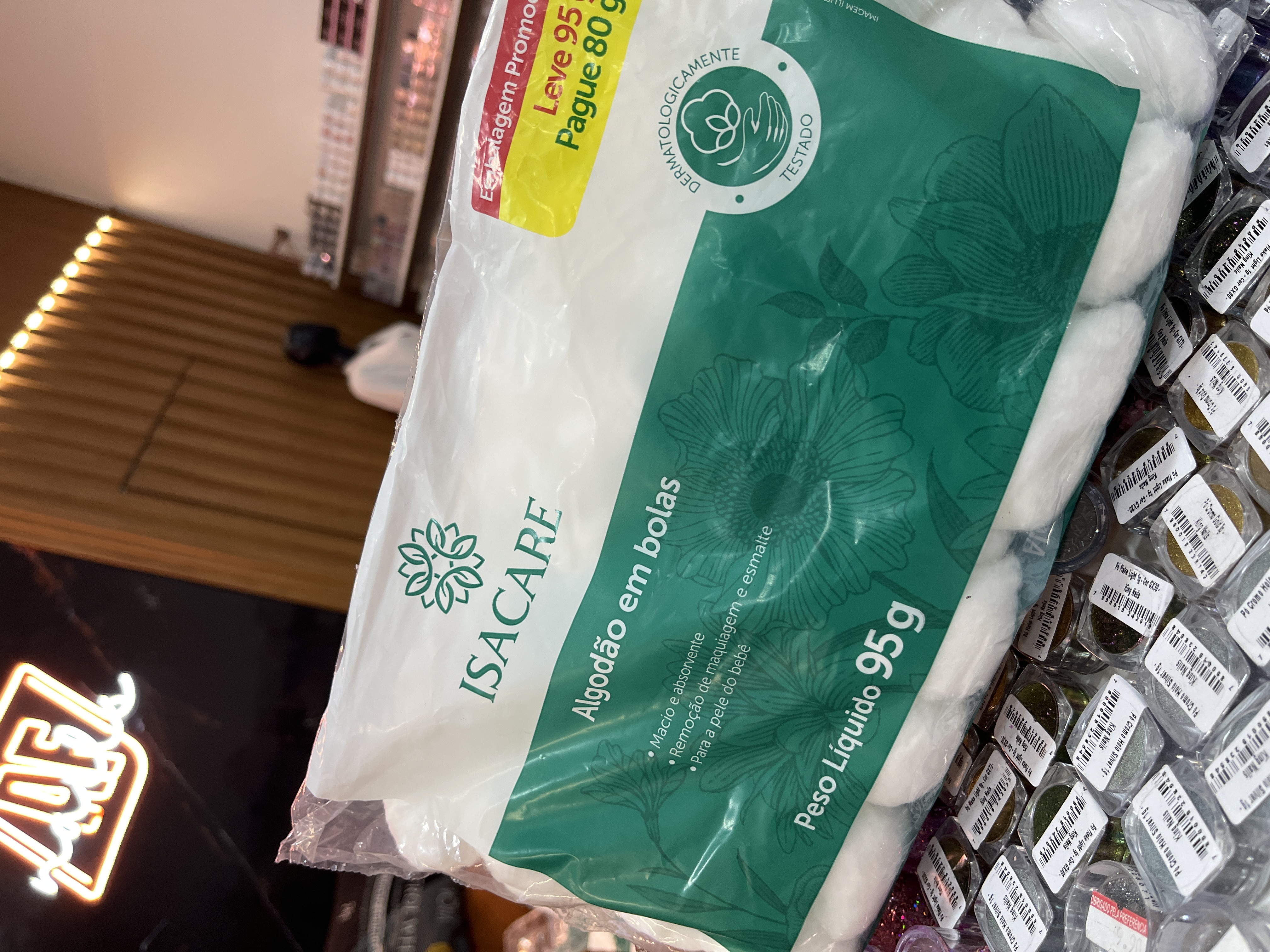 Algodão em bolas Isacare