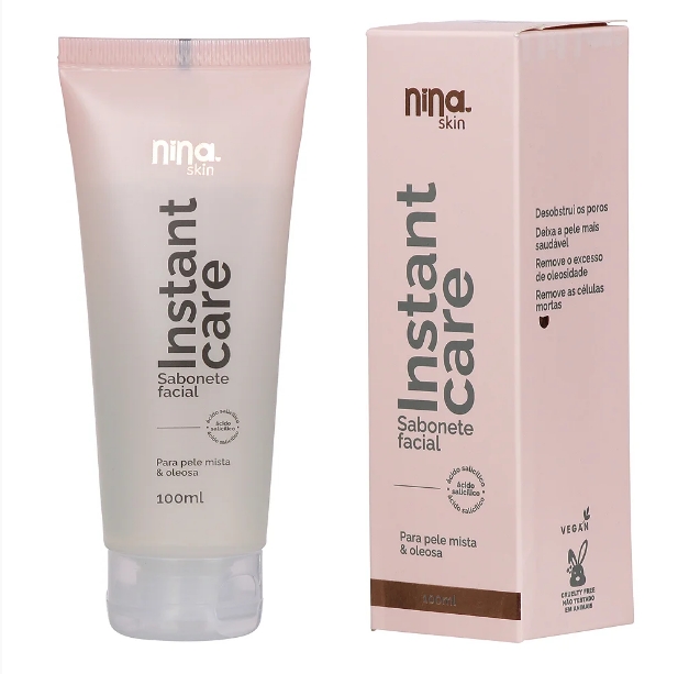 Sabonete Facial Instant Care Nina Makeup