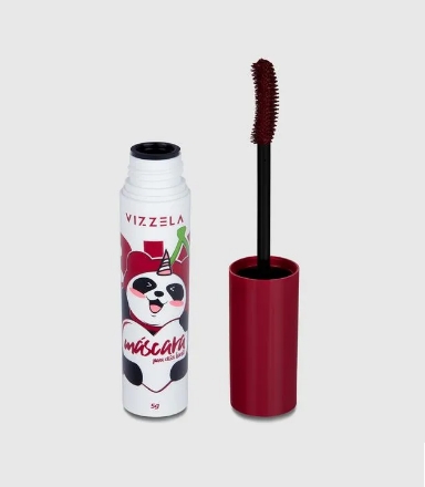 Máscara Para Cílios Big No Panda Cherry Bordô VIZZELA