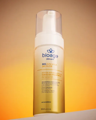 Mousse Autobronzeador com Ácido Hialurônico 140ml BIOAGE