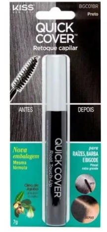 Retoque Capilar Quick Cover Kiss New York Cor Preto