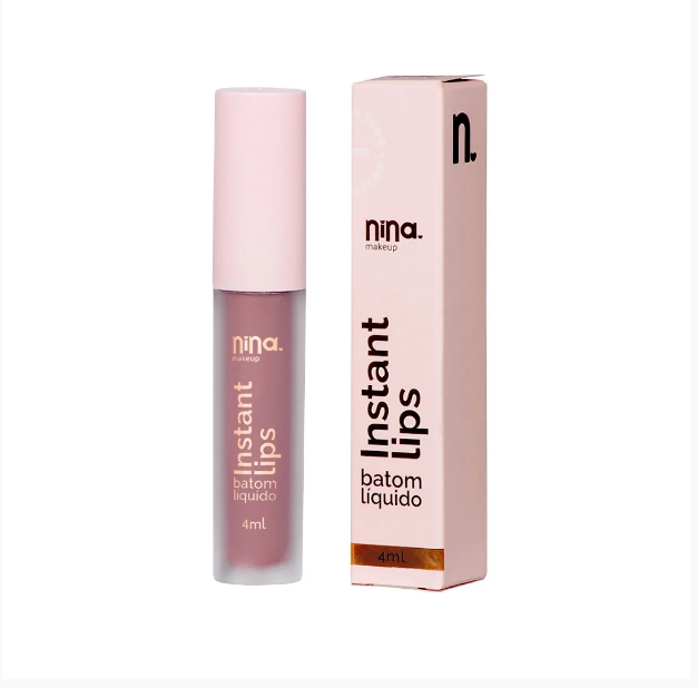 Batom Líquido Instant Lips Bride - Nina Makeup