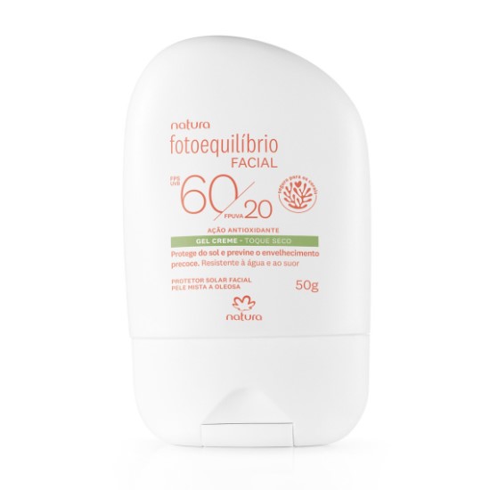 PROTETOR SOLAR FACIAL GEL CREME NATURA FPS 60