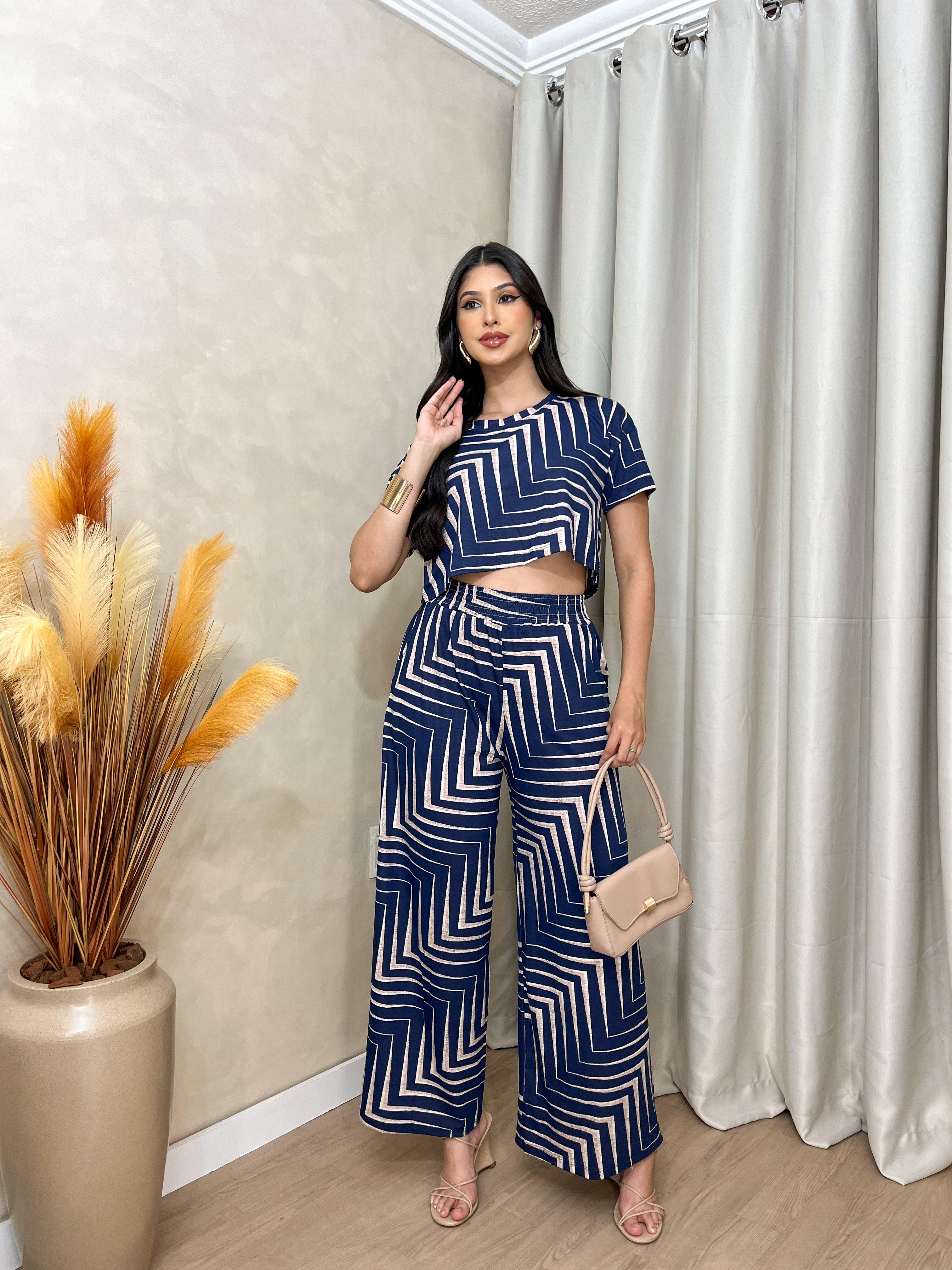 Conjunto calça pantalona