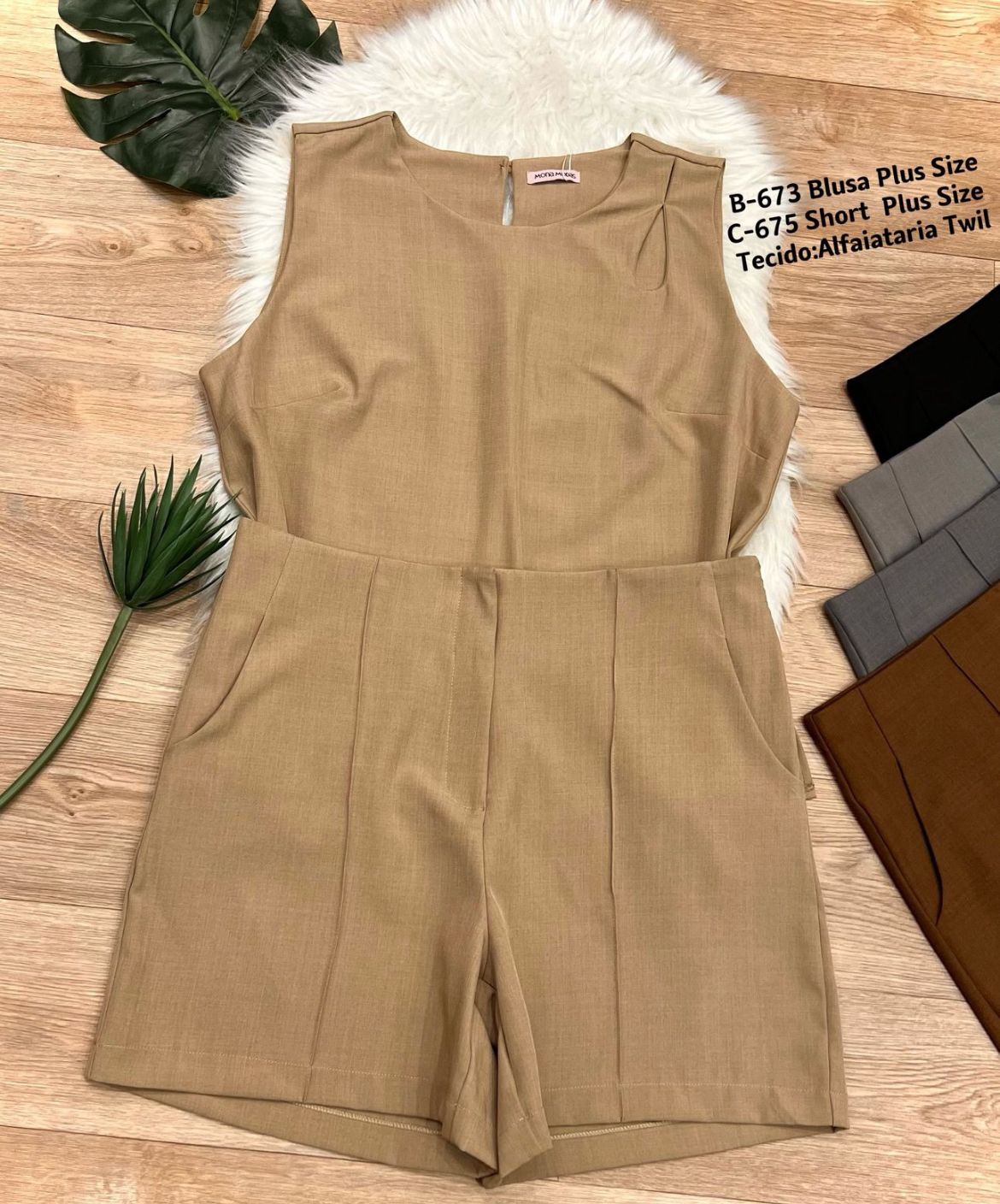 Conjunto short Zara e blusa