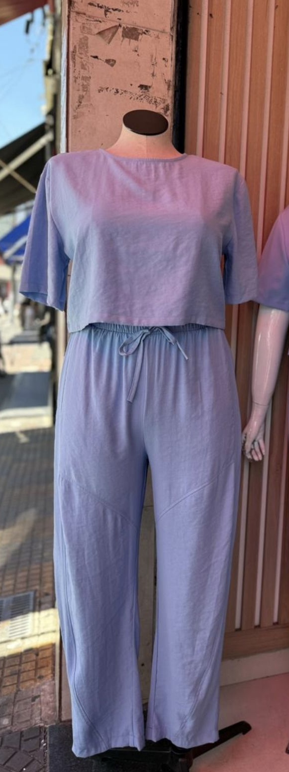 Conjunto calça e cropped