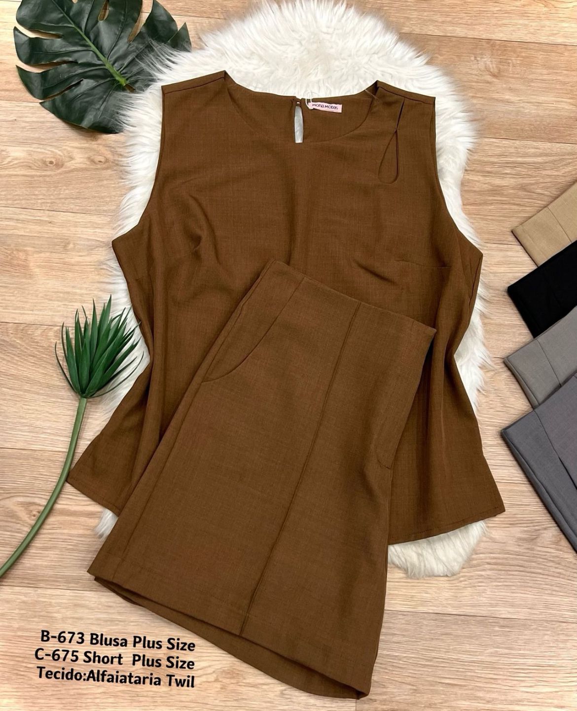 Conjunto short Zara e blusa