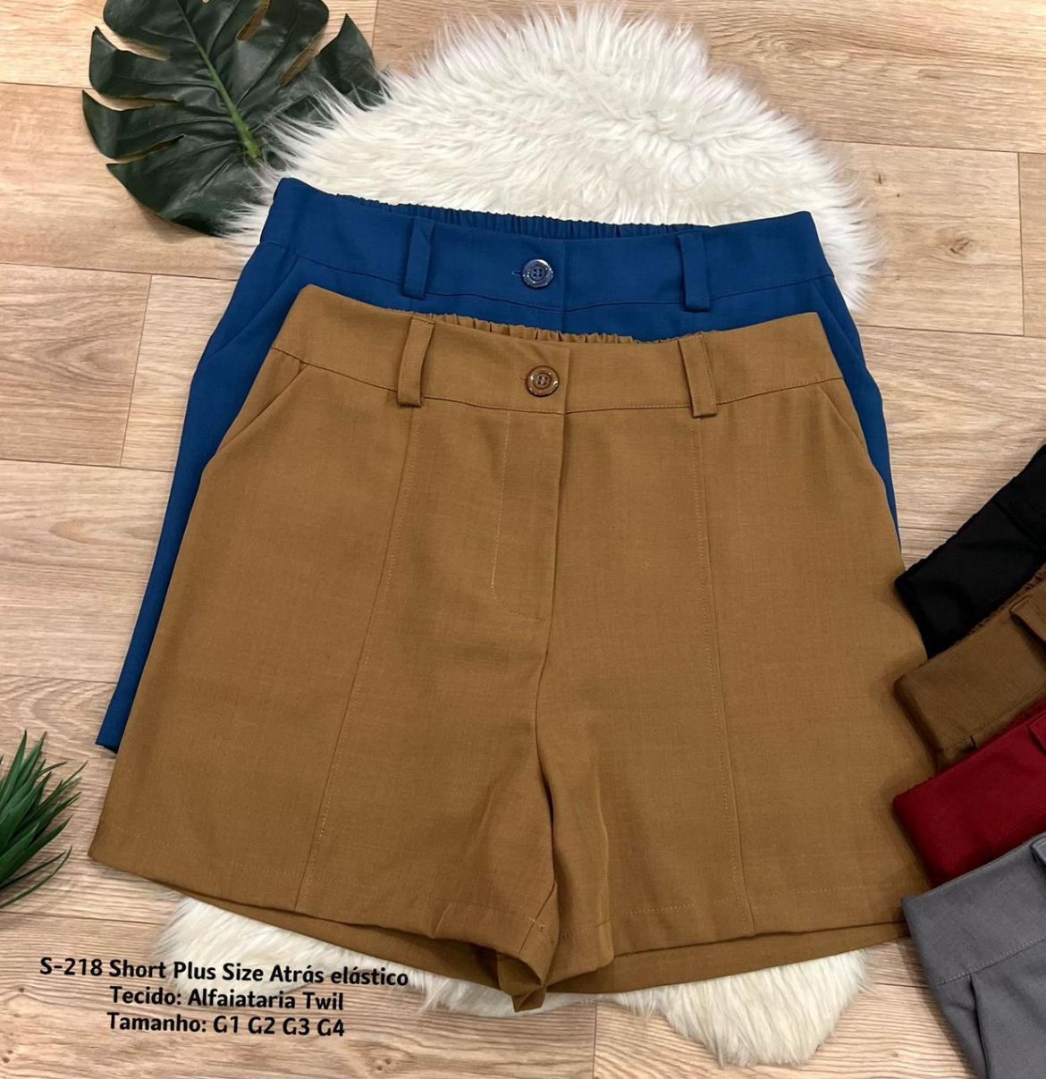 Short plus com elástico