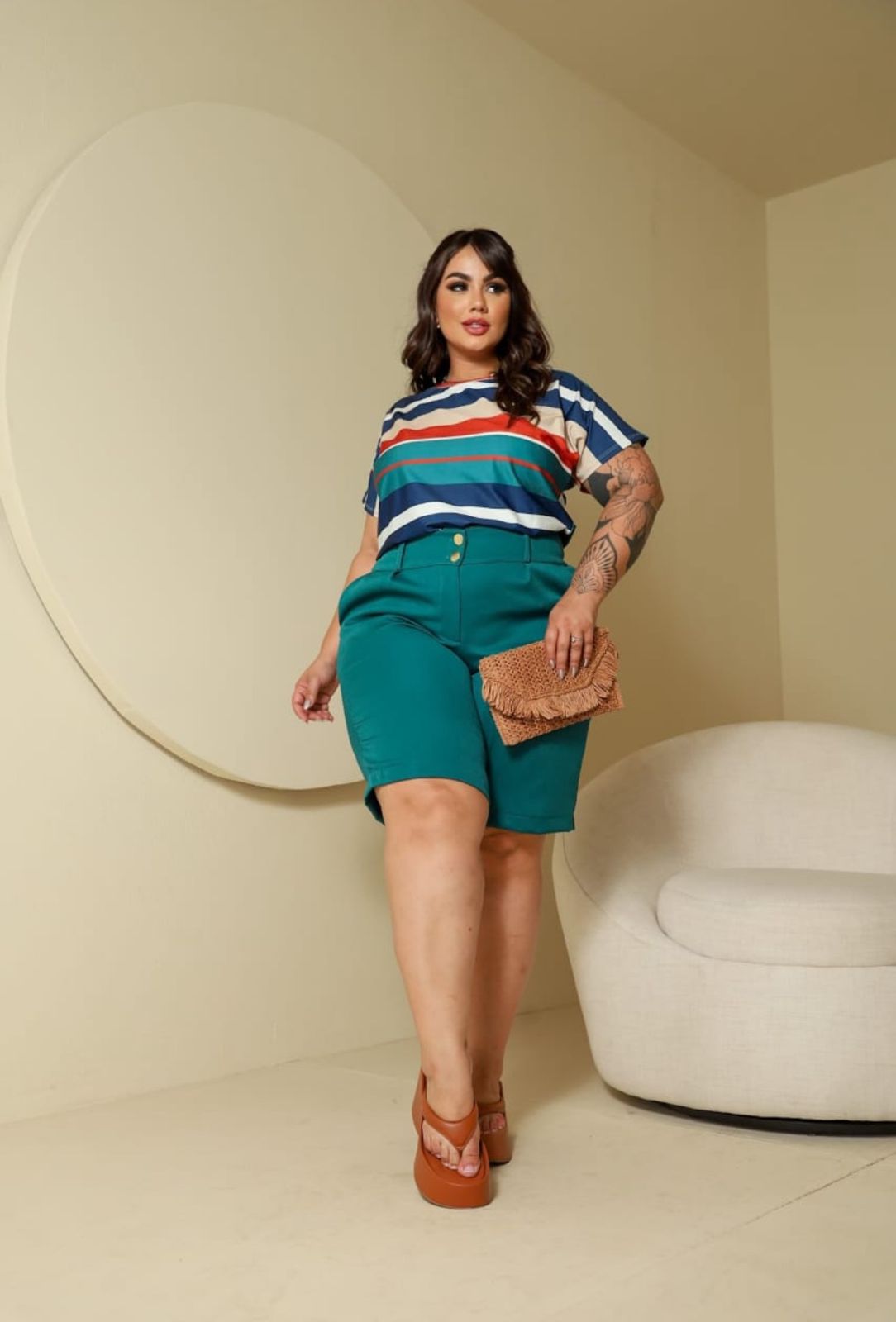 Bermudão plus size