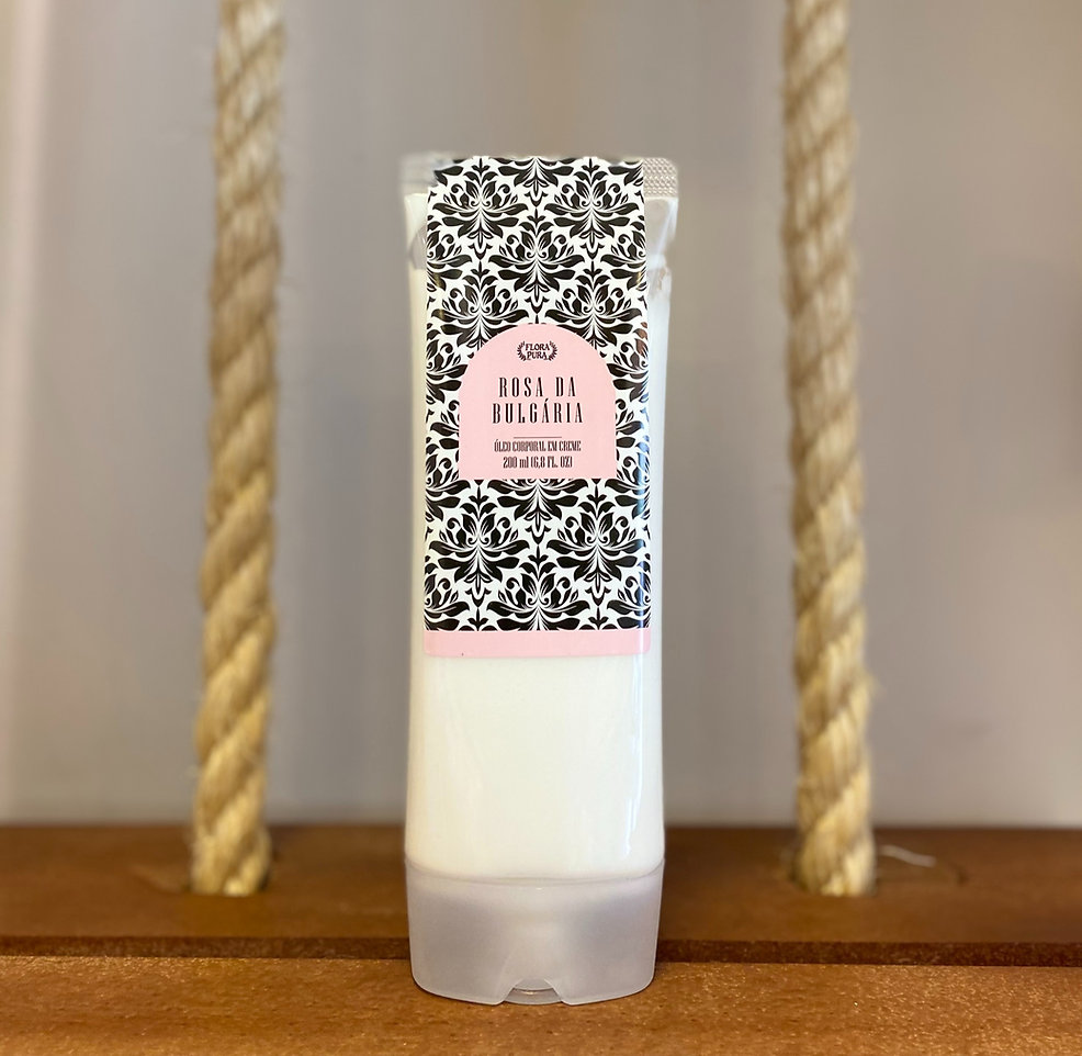 ÓLEO CORPORAL EM CREME ROSA DA BULGARIA 200ML COD3068