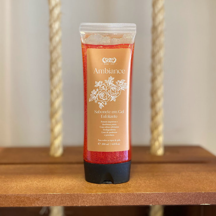 SABONETE EM GEL ESFOLIANTE AMBIANCE- 200ML COD3202