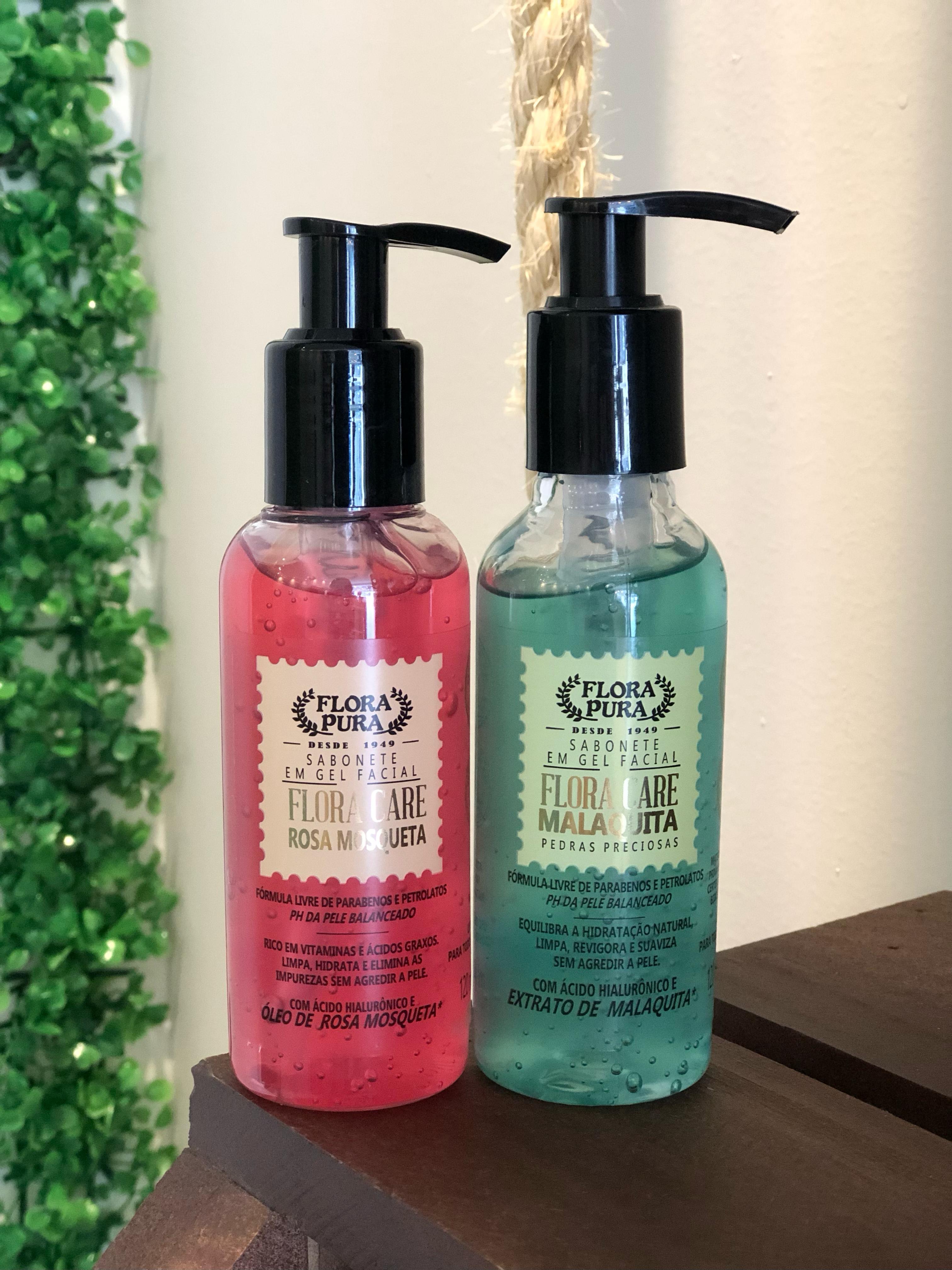 SABONETE EM GEL FACIAL - LINHA FLORA CARE