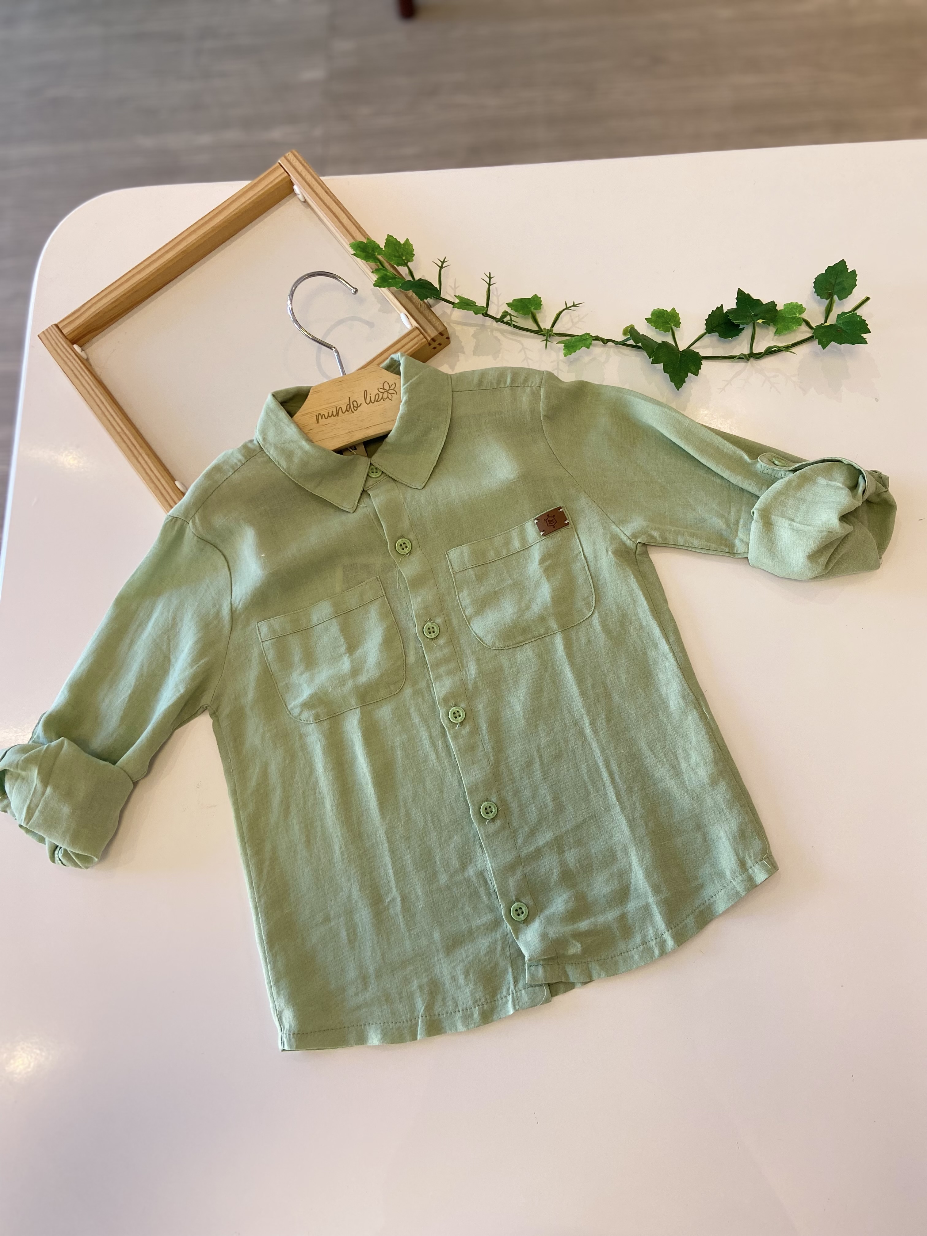 Camisa Verde Linho