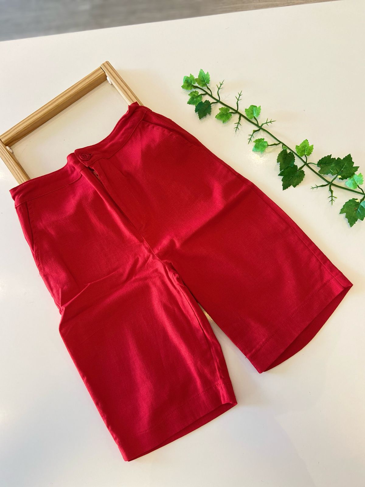 Bermuda Up baby vermelha