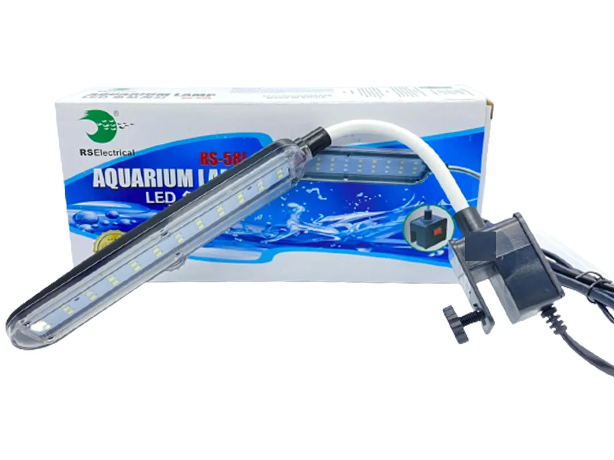 Luminaria Led Rs-58L Aquarium Lamp C/ Clip Rs-58l 3.5w 30cm À 50cm Bivolt