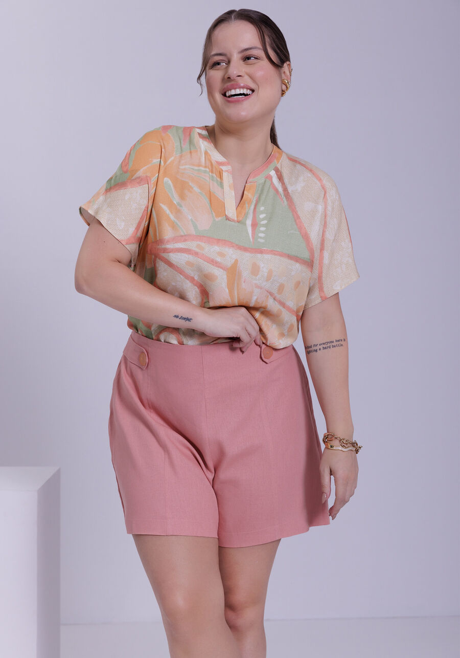 Blusa PLUS recorte V
