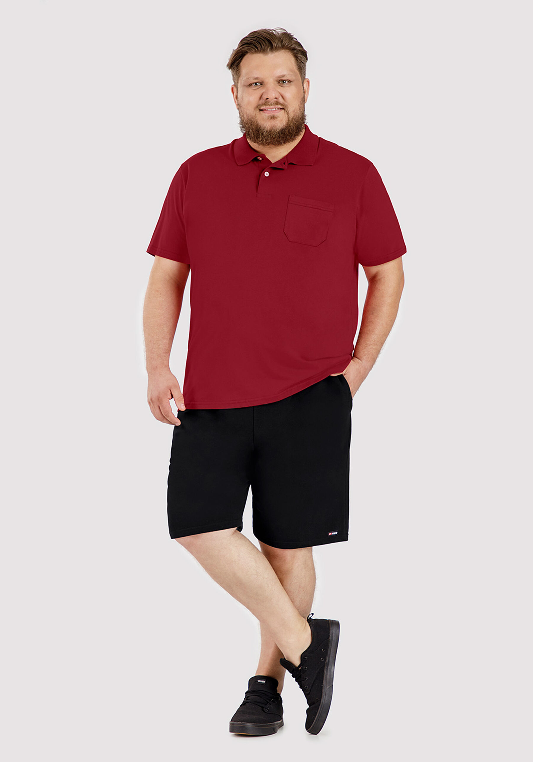 Polo básica com bolso