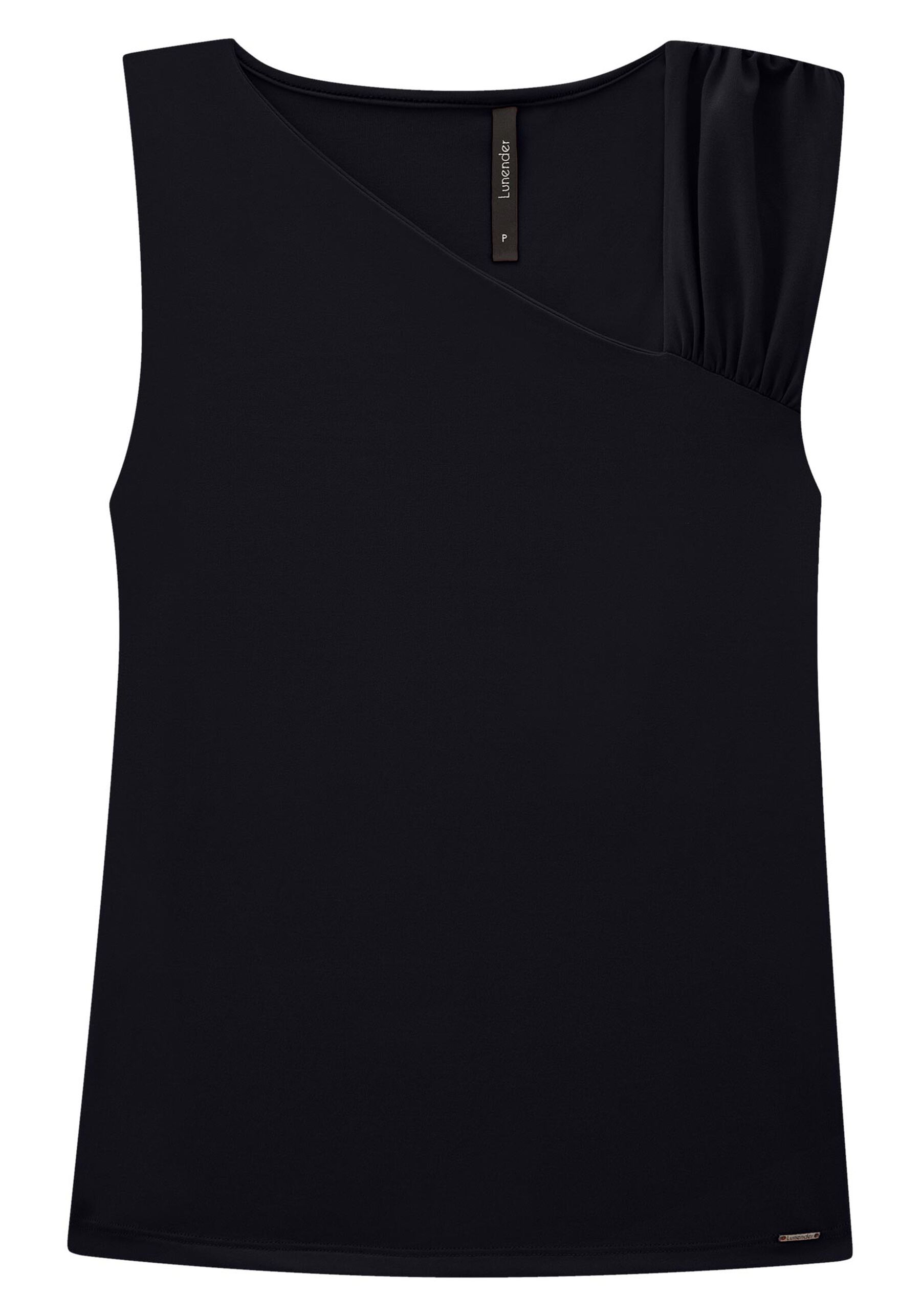 Blusa em Malha Aveludada com Decote Assimétrico