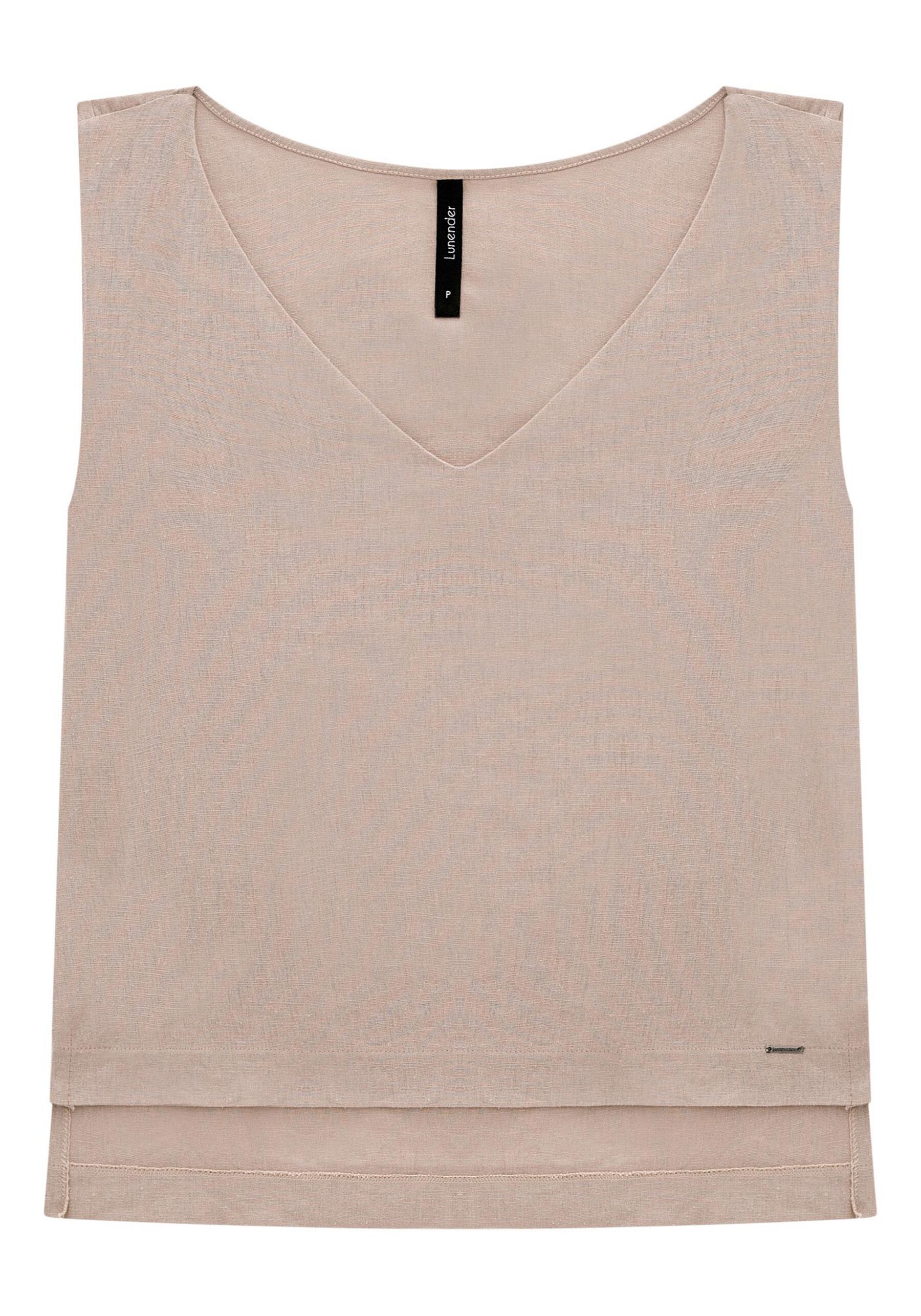 Blusa Mullet em Tecido Linho com Decote V