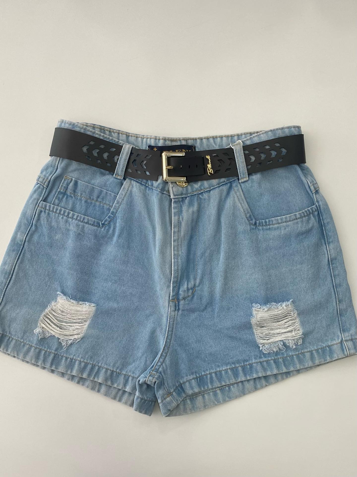 Short Blenk jeans com cinto-  18196