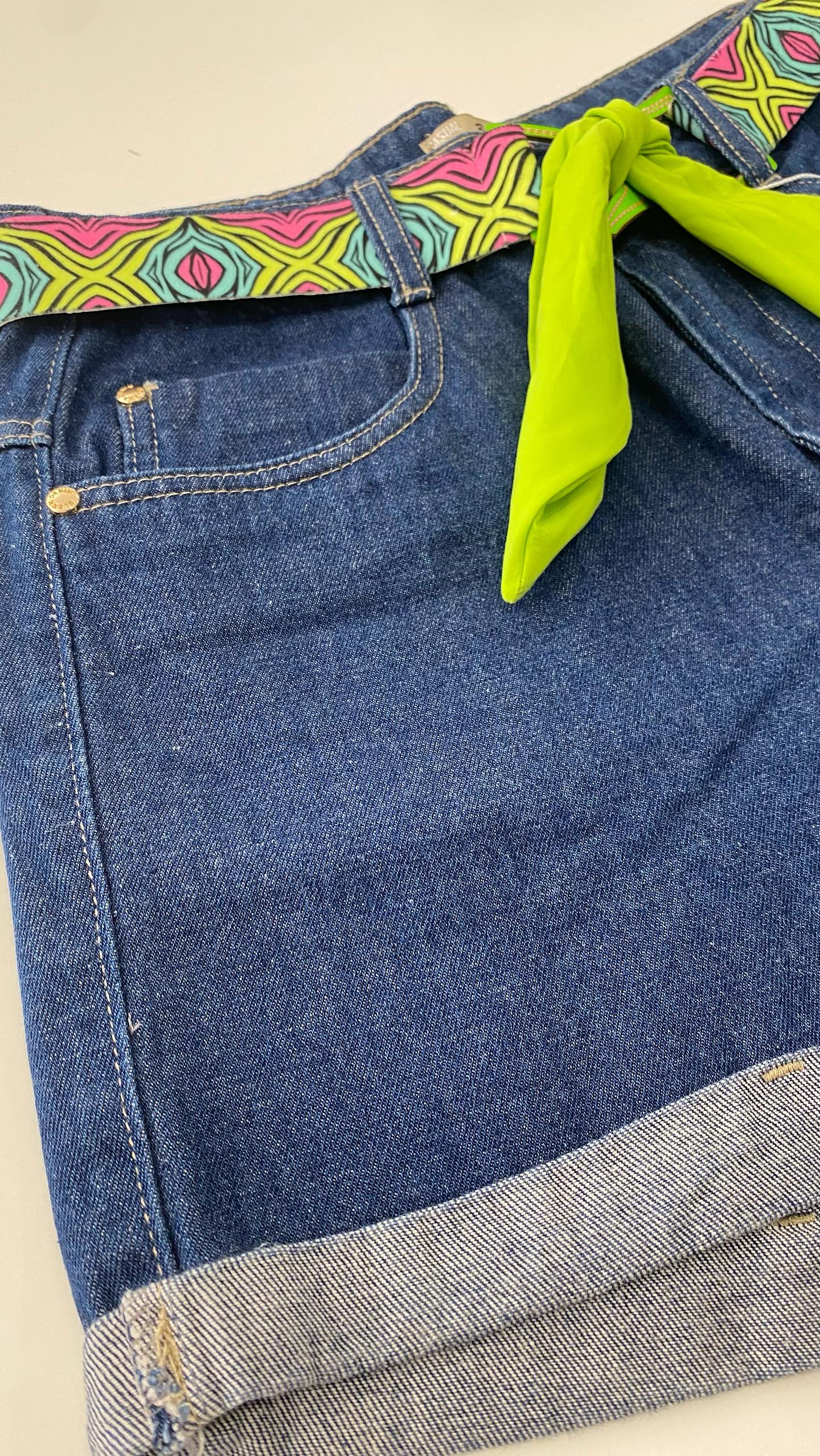 Short Blenk jeans com cinto-  18200