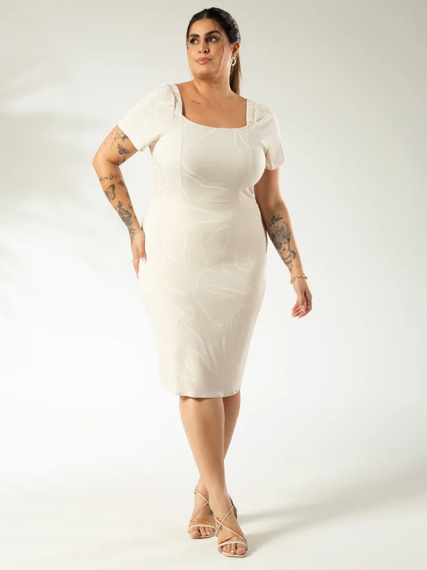 Vestido Estampado Com Forro Cativa