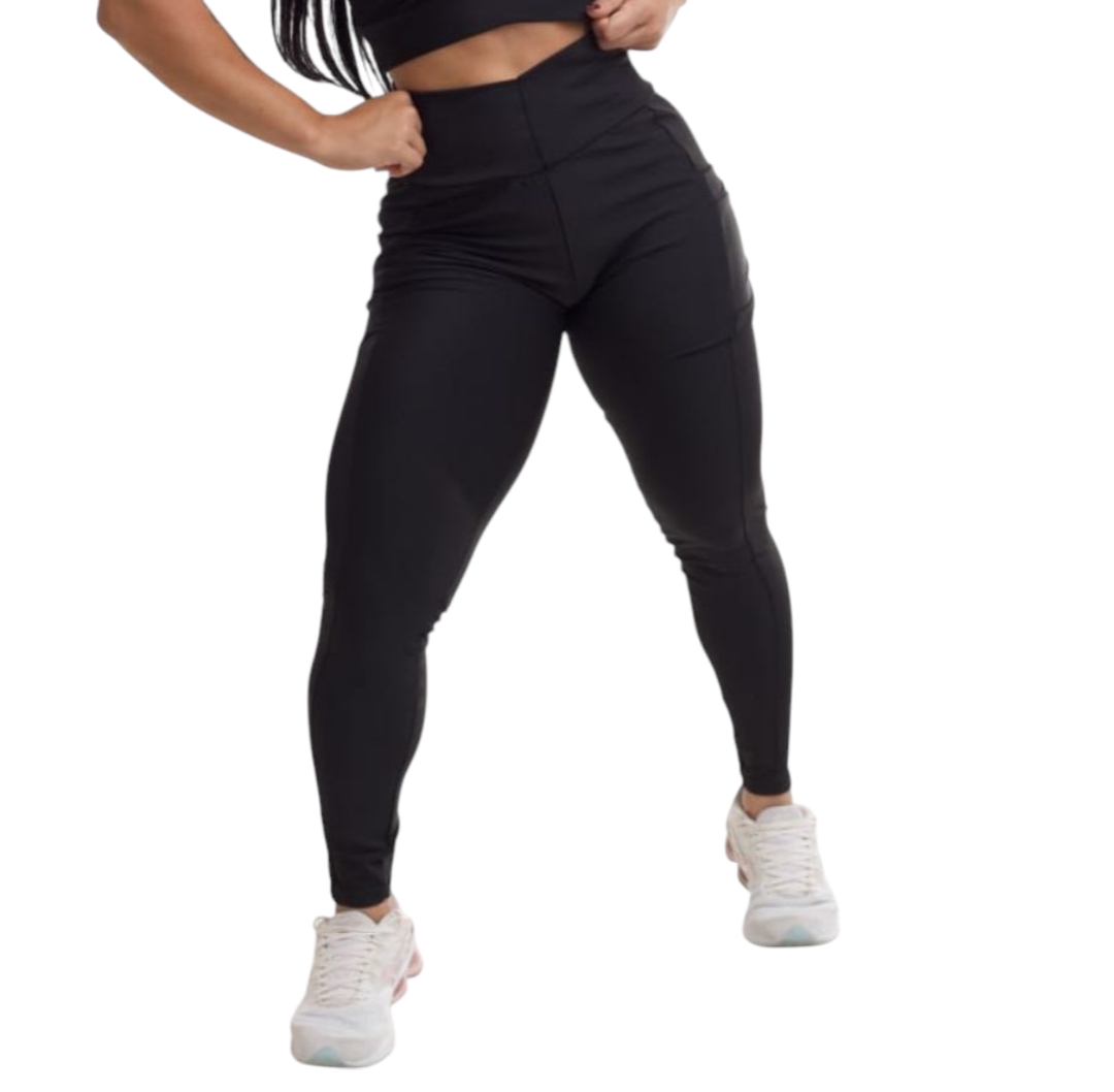 Calça G com bolso Cor: PRETA