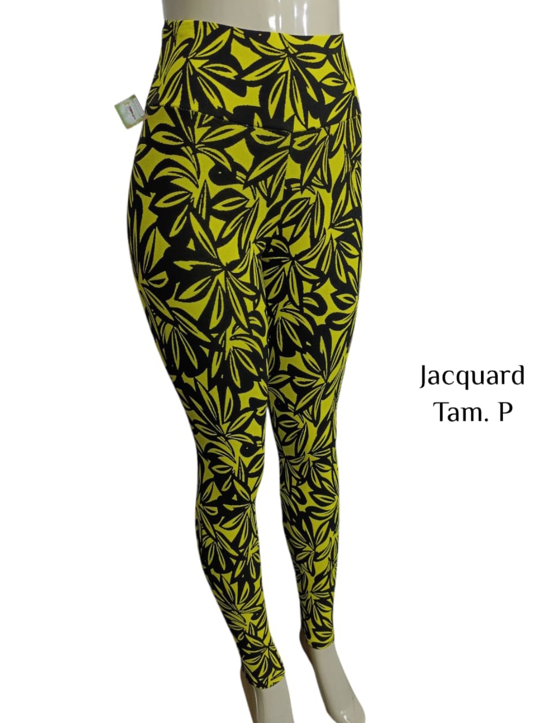 Calça P Jacquard Preto/Amarelo PROMOÇÃO