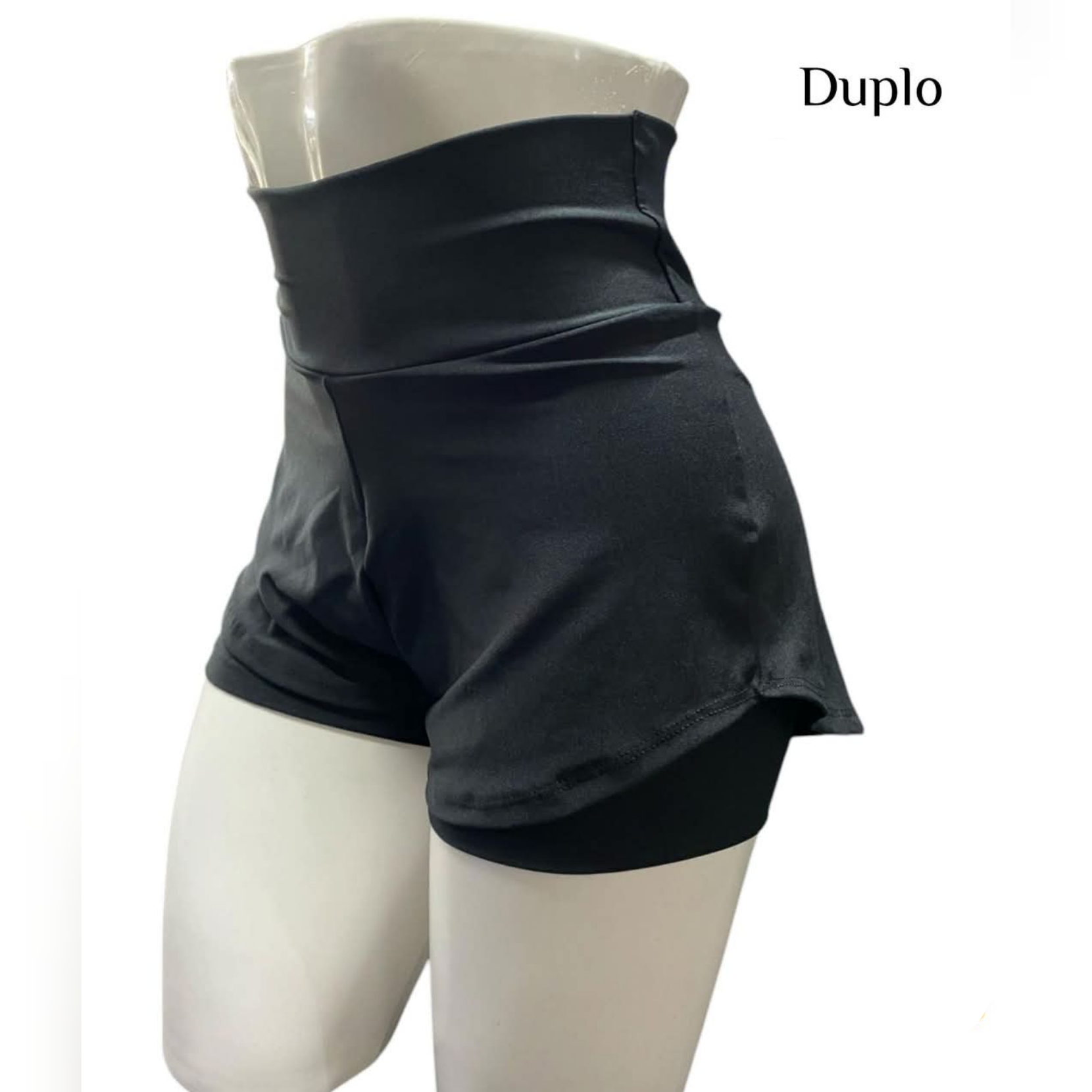 Short M Duplo PRETO