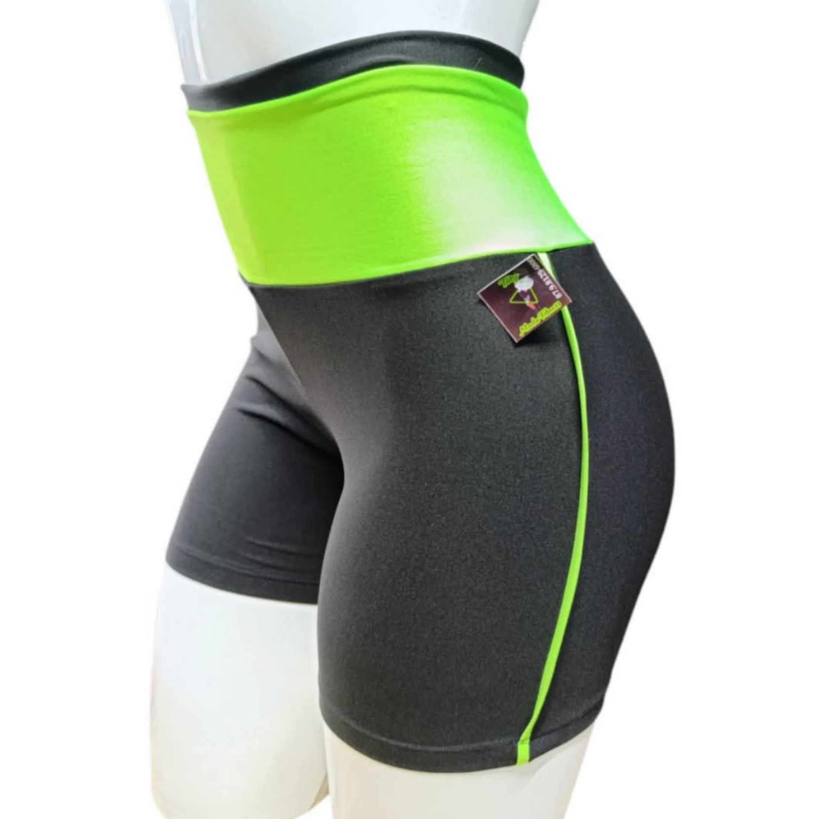 Short M Preto com viés verde PROMOÇÃO