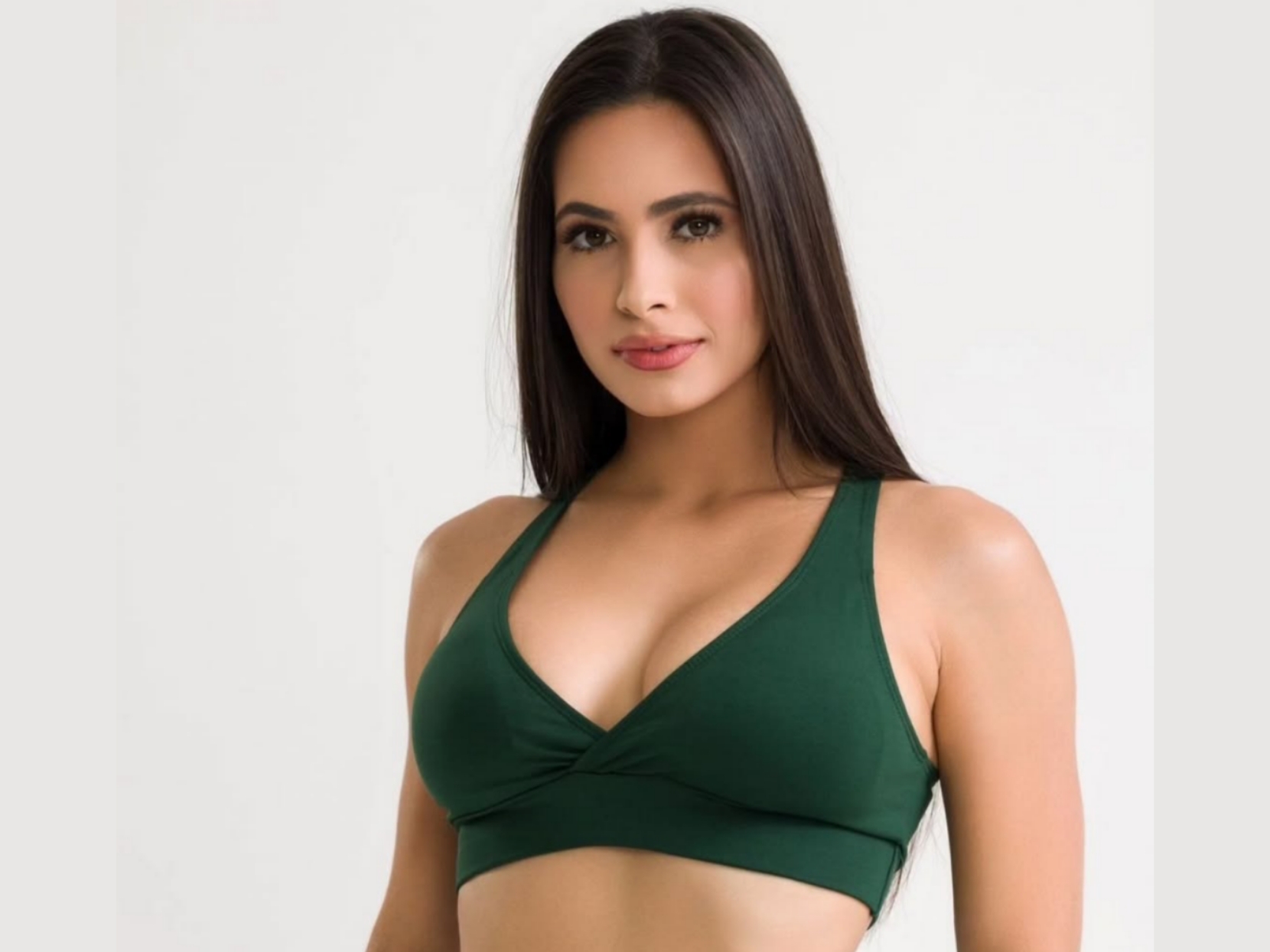 Top P com bojo  Verde escuro PROMOÇÃO