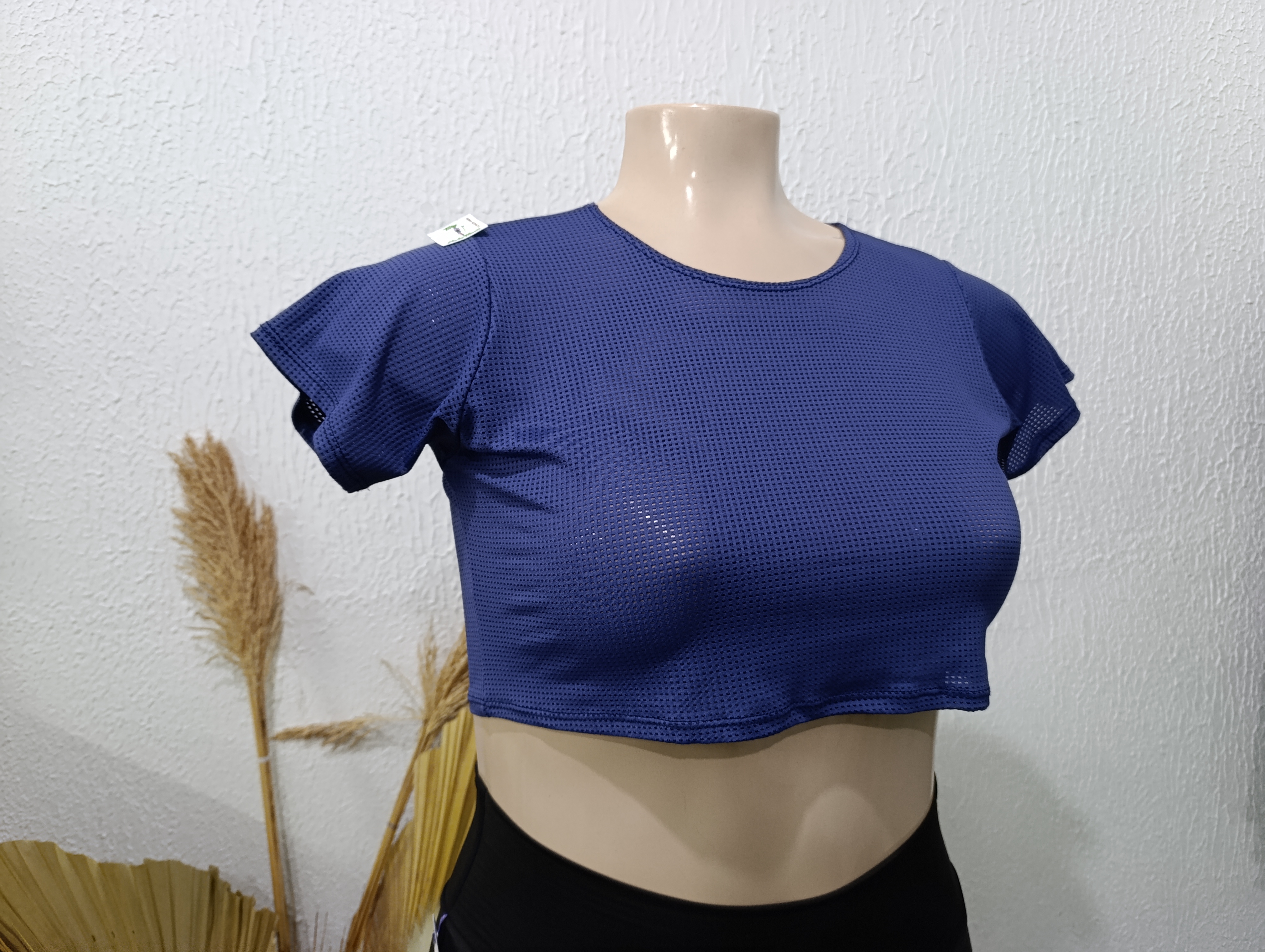 Cropped G Poliamida Marinho