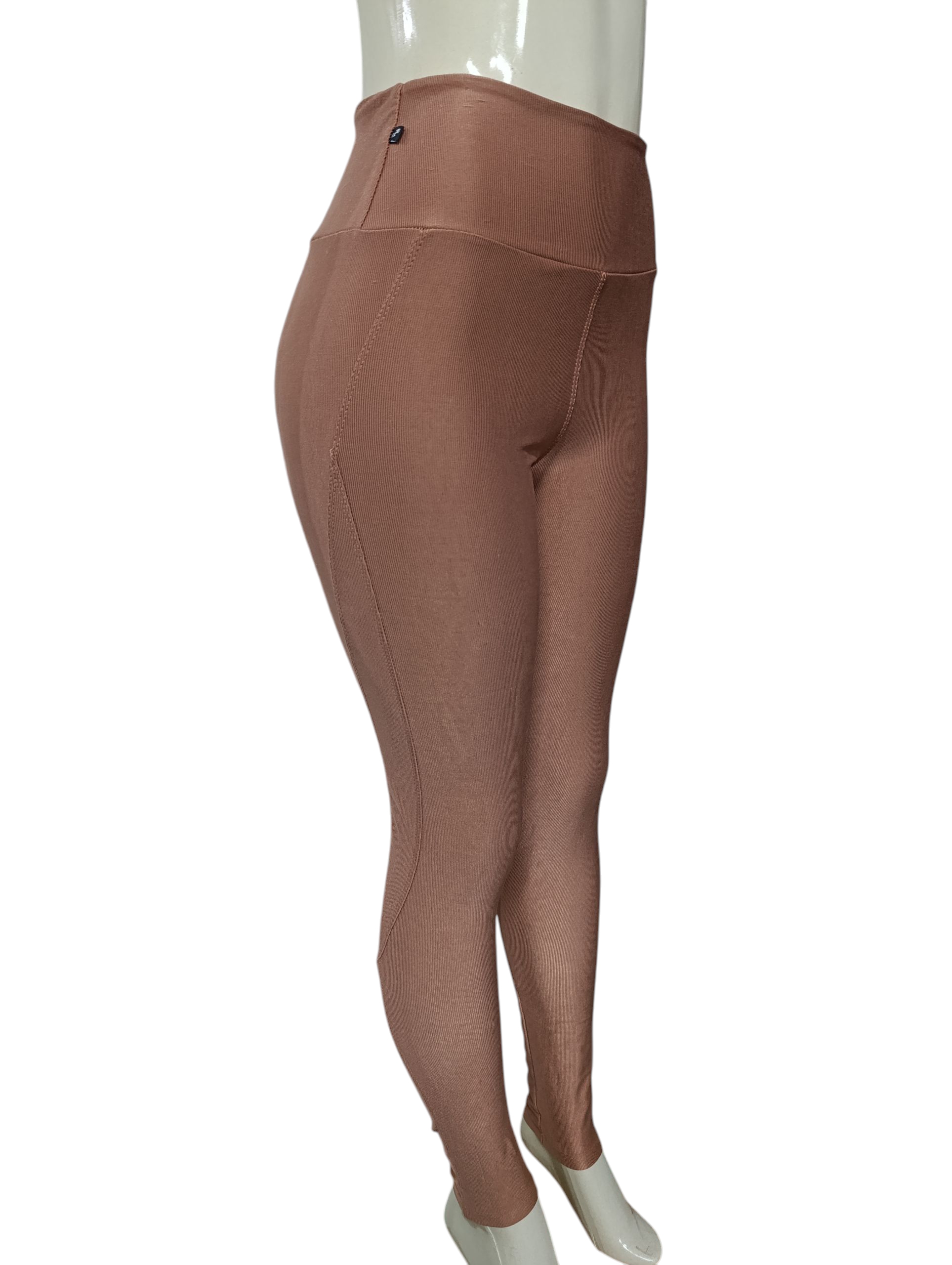 Calça GG Poliamida Canelada Marrom Claro PROMOÇÃO