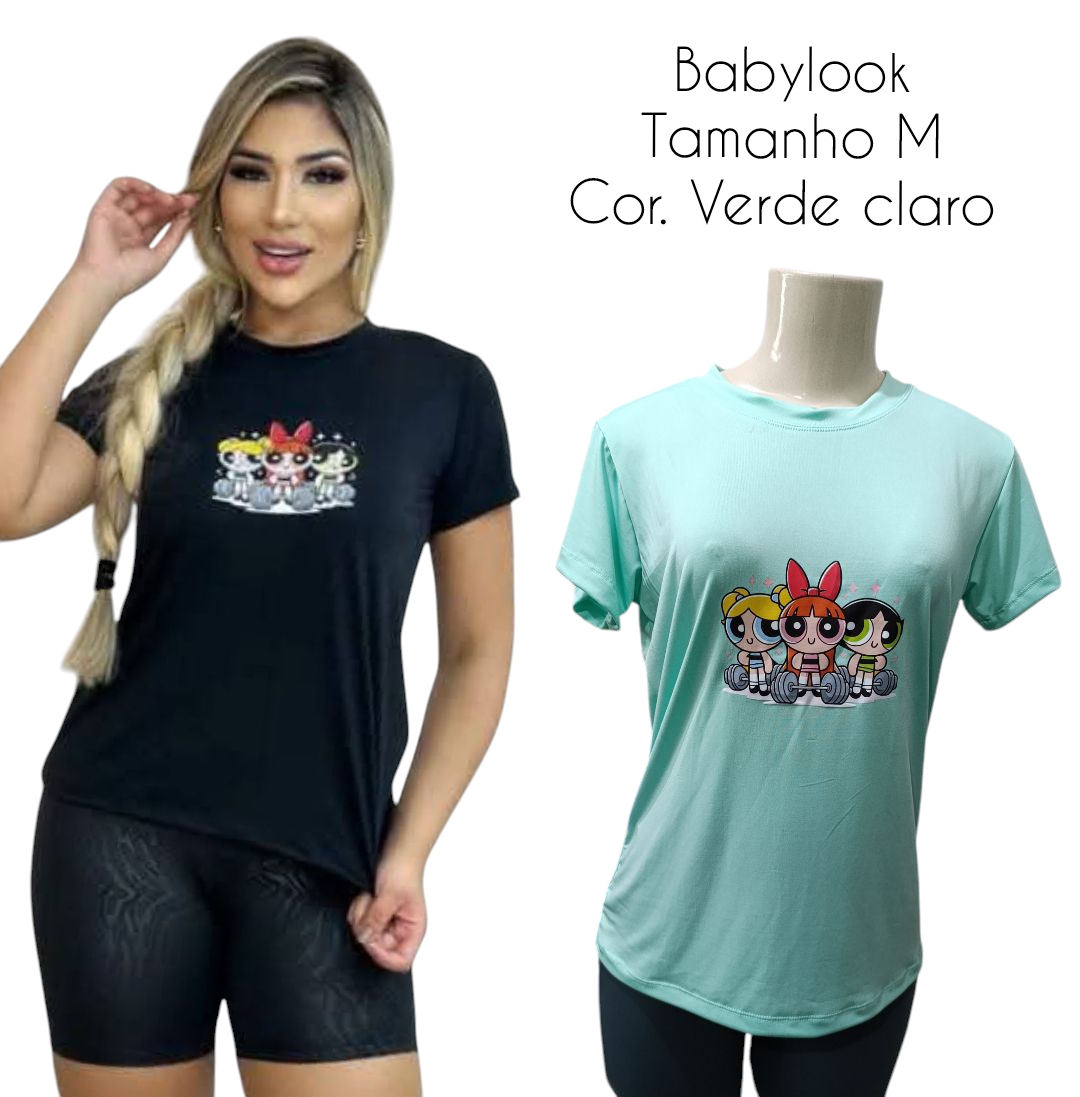 Blusa M Meninas S Poderosa Verde claro PROMOÇÃO