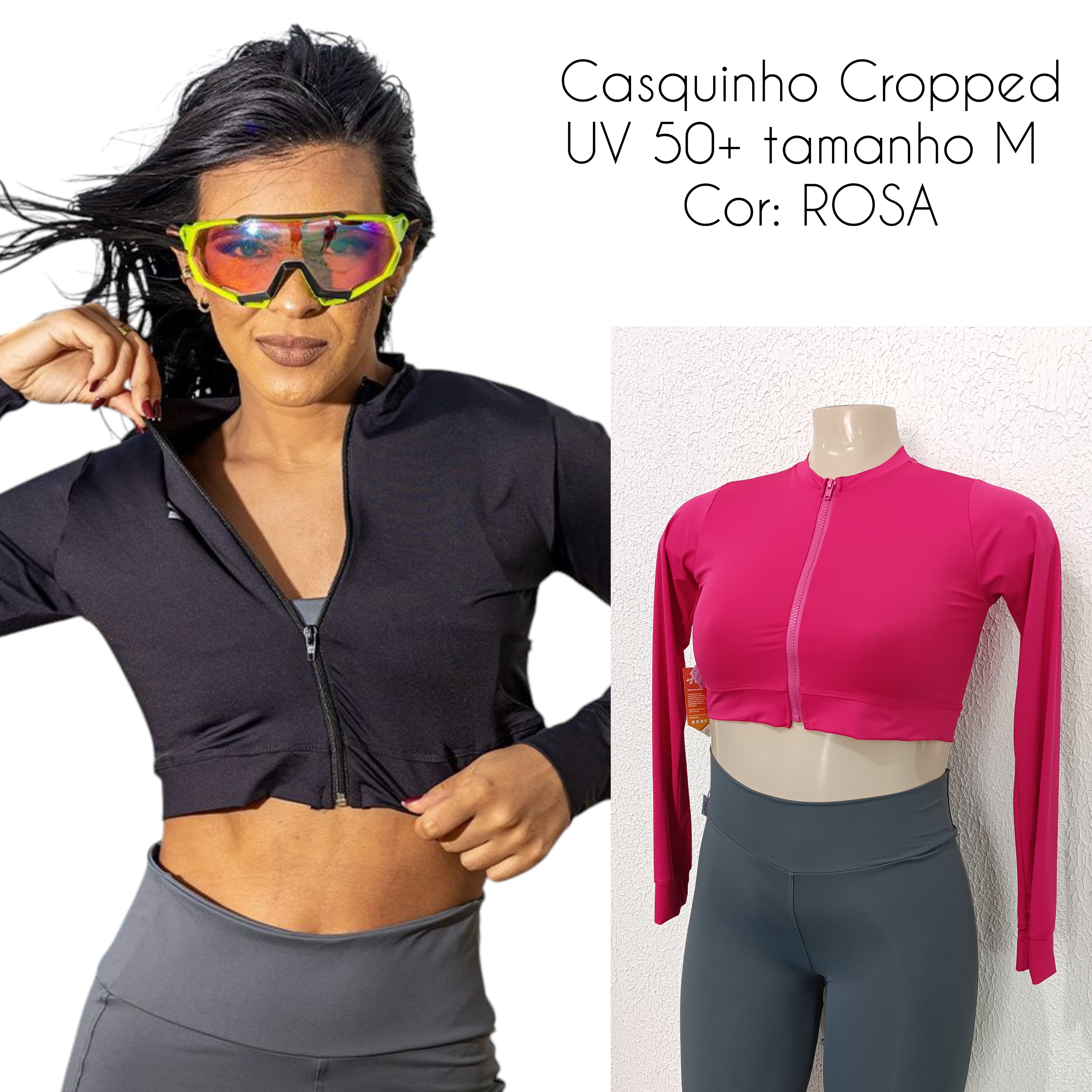 Casaquinho M cropped UV 50+ Cor ROSA