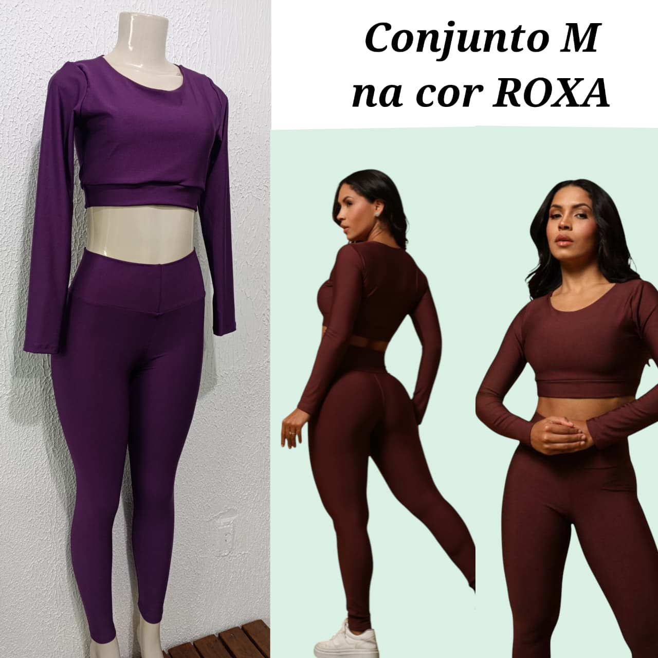 Conjunto de Calça M. Disponível na cor ROXA