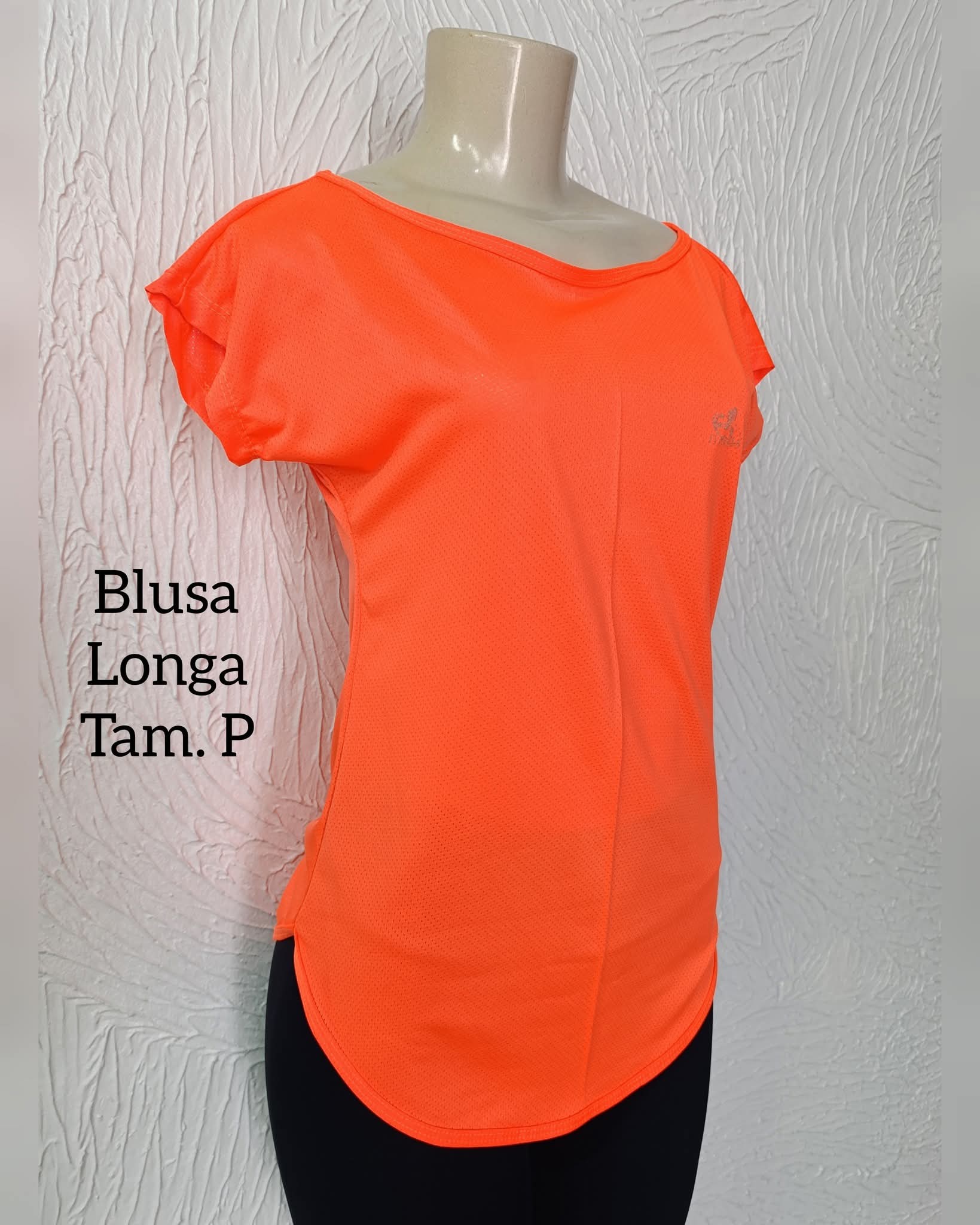 Blusa P long line Laranja PROMOÇÃO