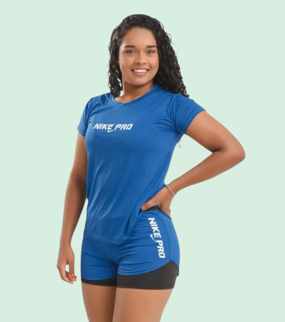Conjunto de Short M duplo azul Royal