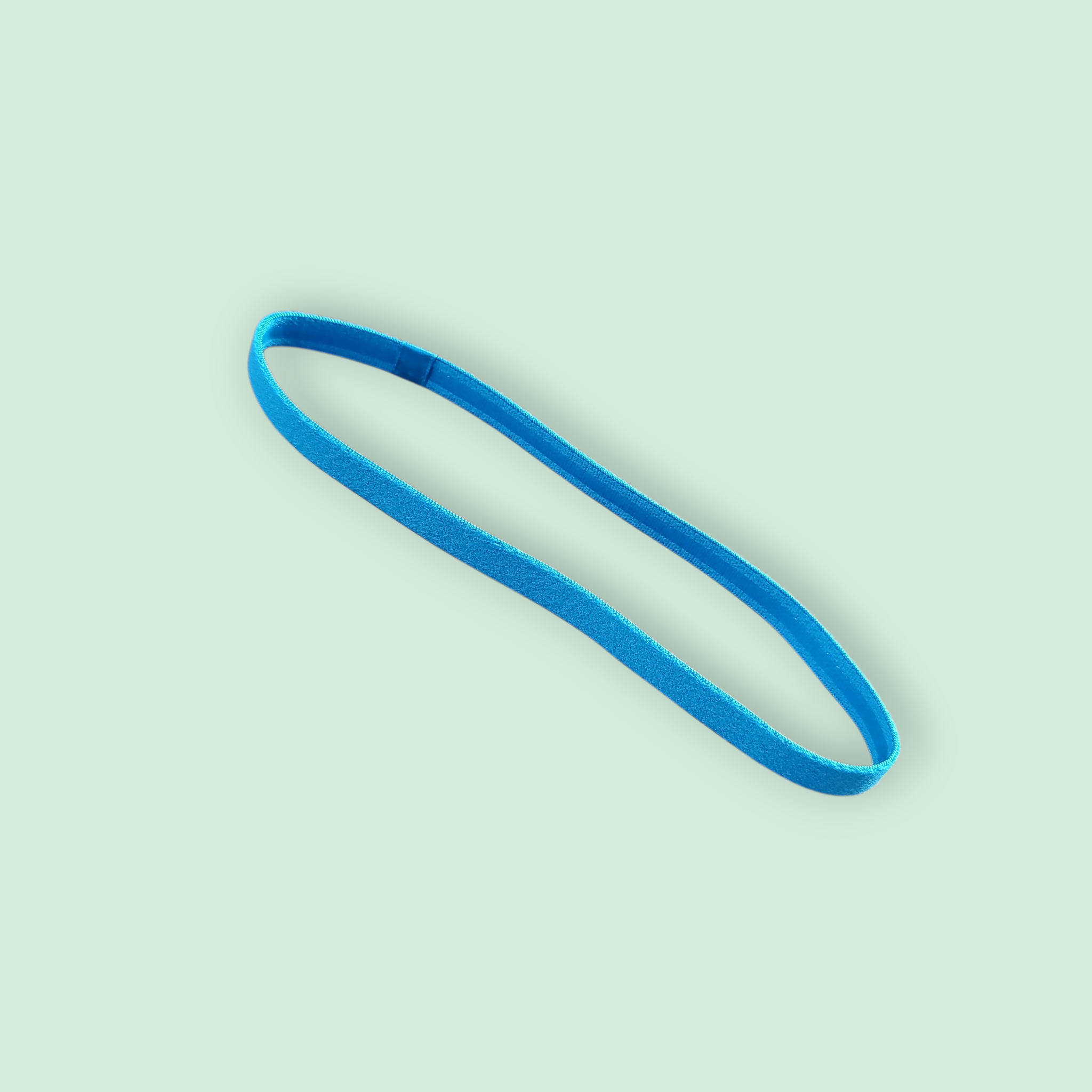 Faixa para cabelos azul claro com silicone por dentro