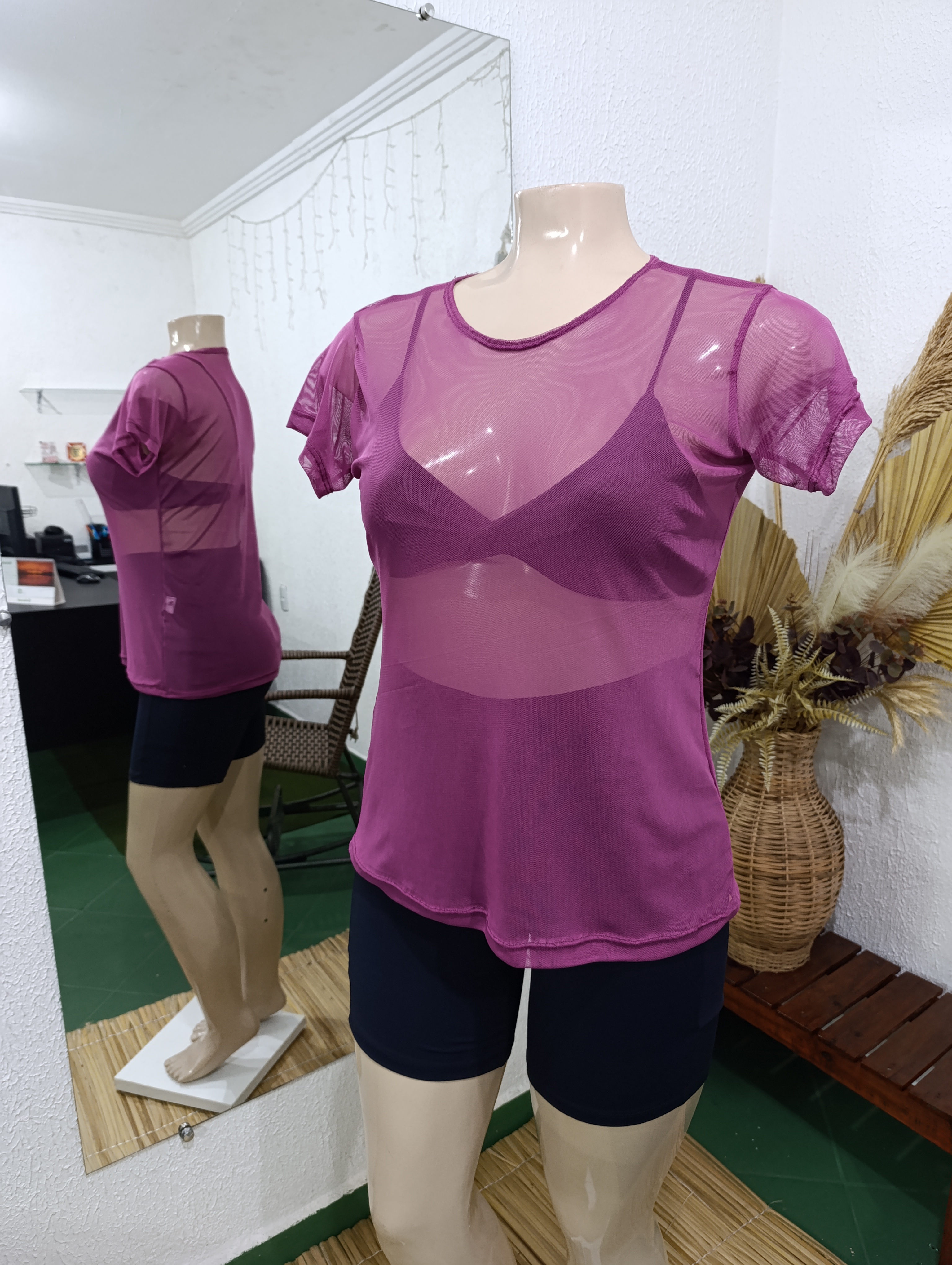 Blusa G tule FUSCIA