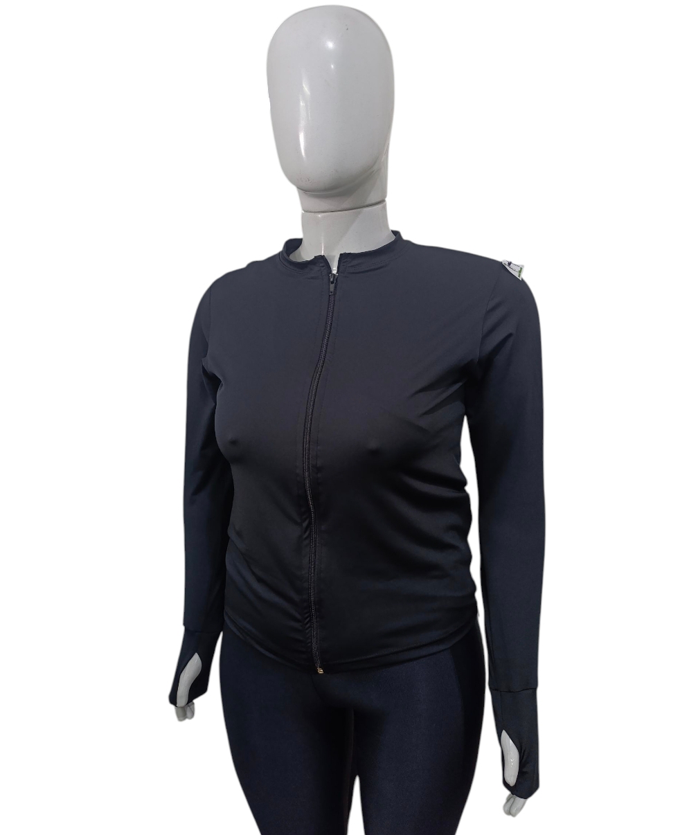 Casaquinho GG UV com zíper PRETO