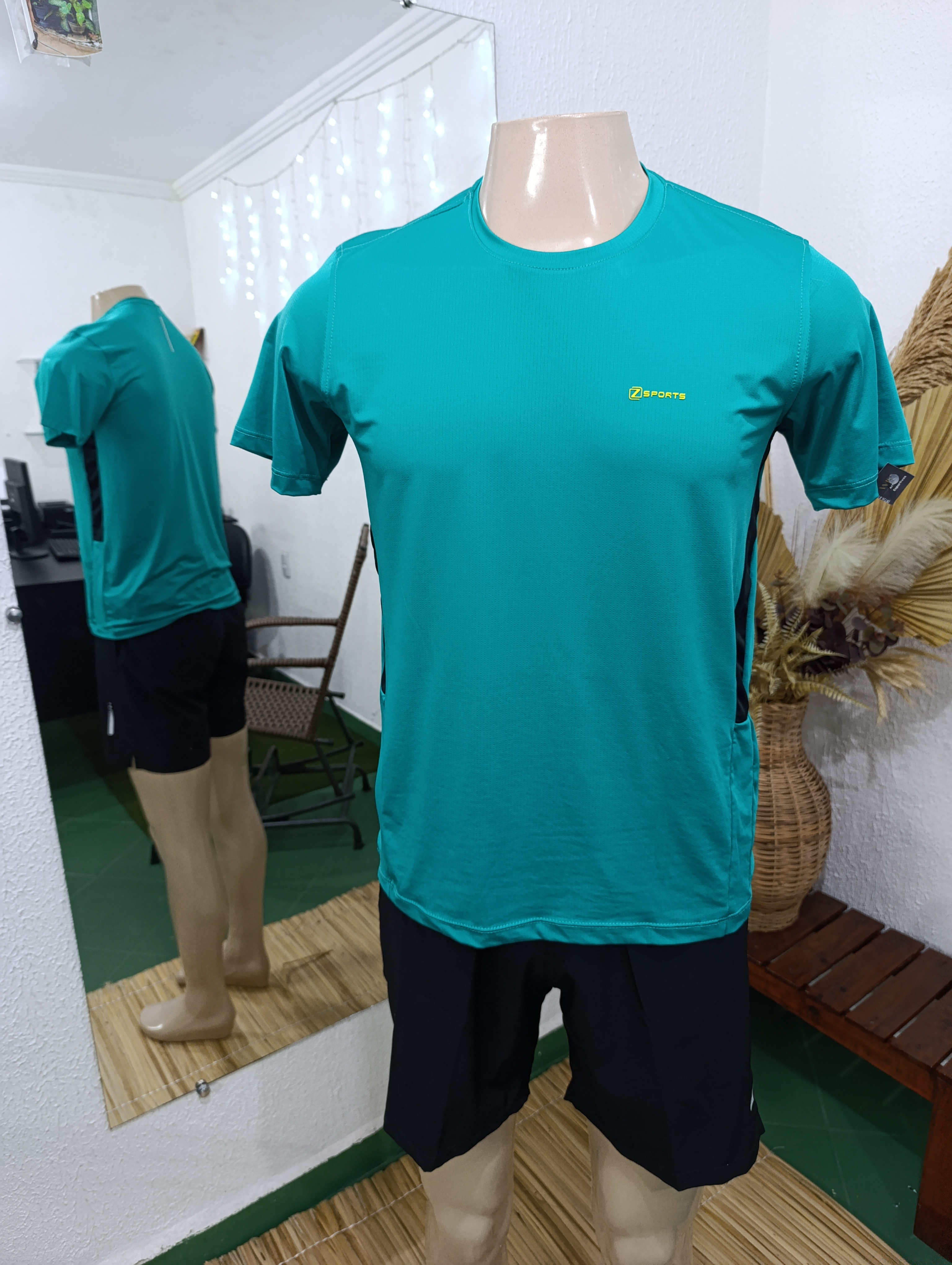 Camisa P Poliamida CITY na cor verde água