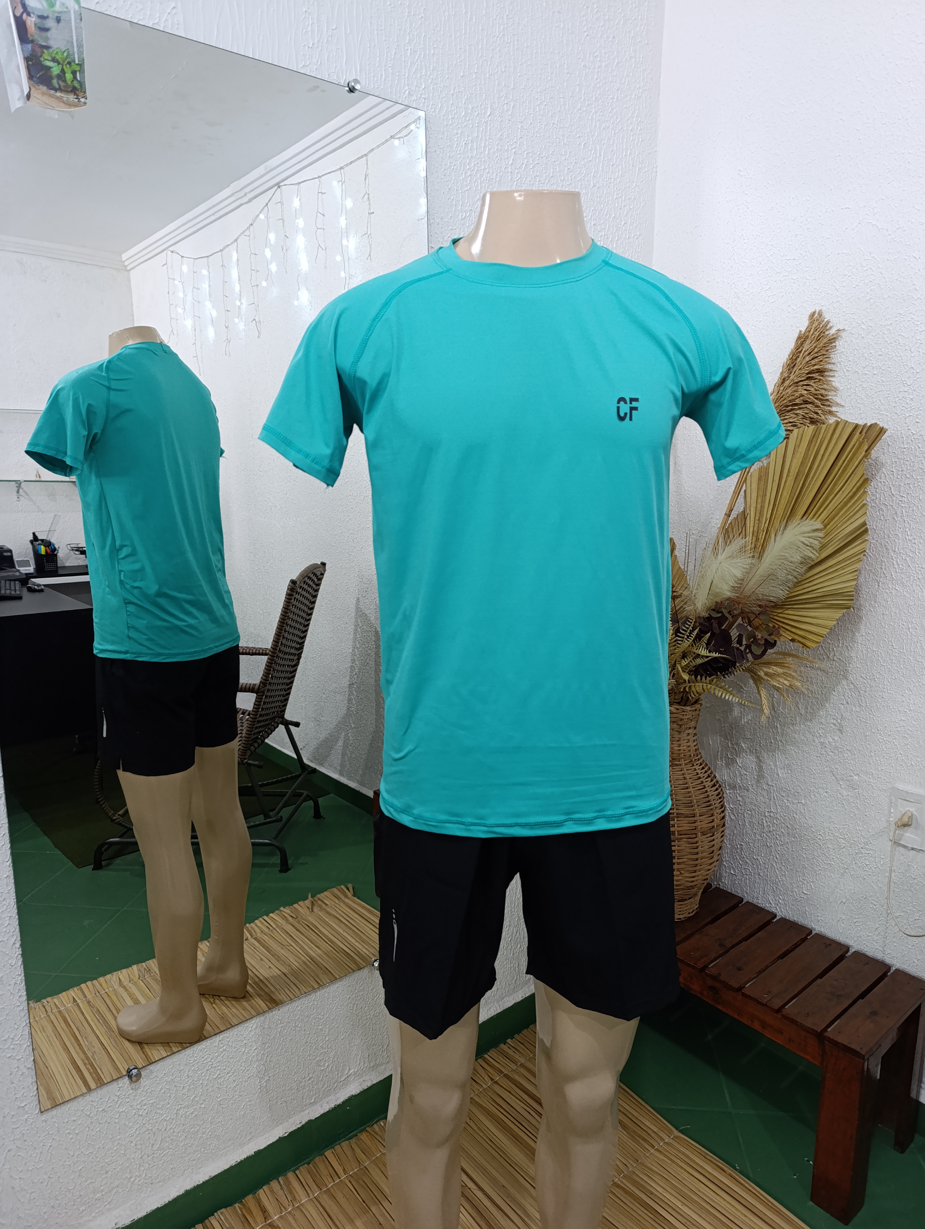 Camisa M POLIAMIDA UV verde Água