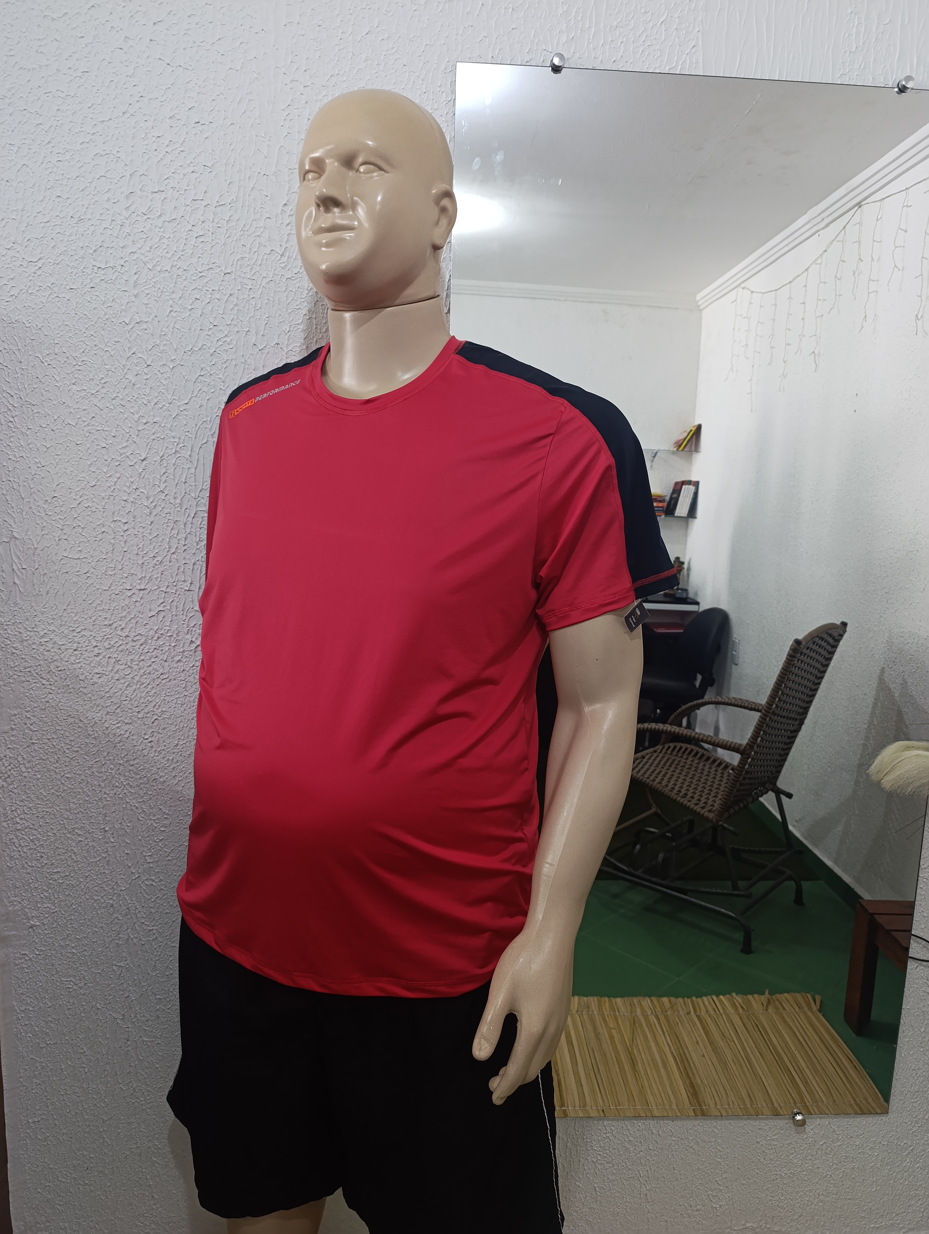 Camisa G2 DRYFIT Vermelha com Ombros preto