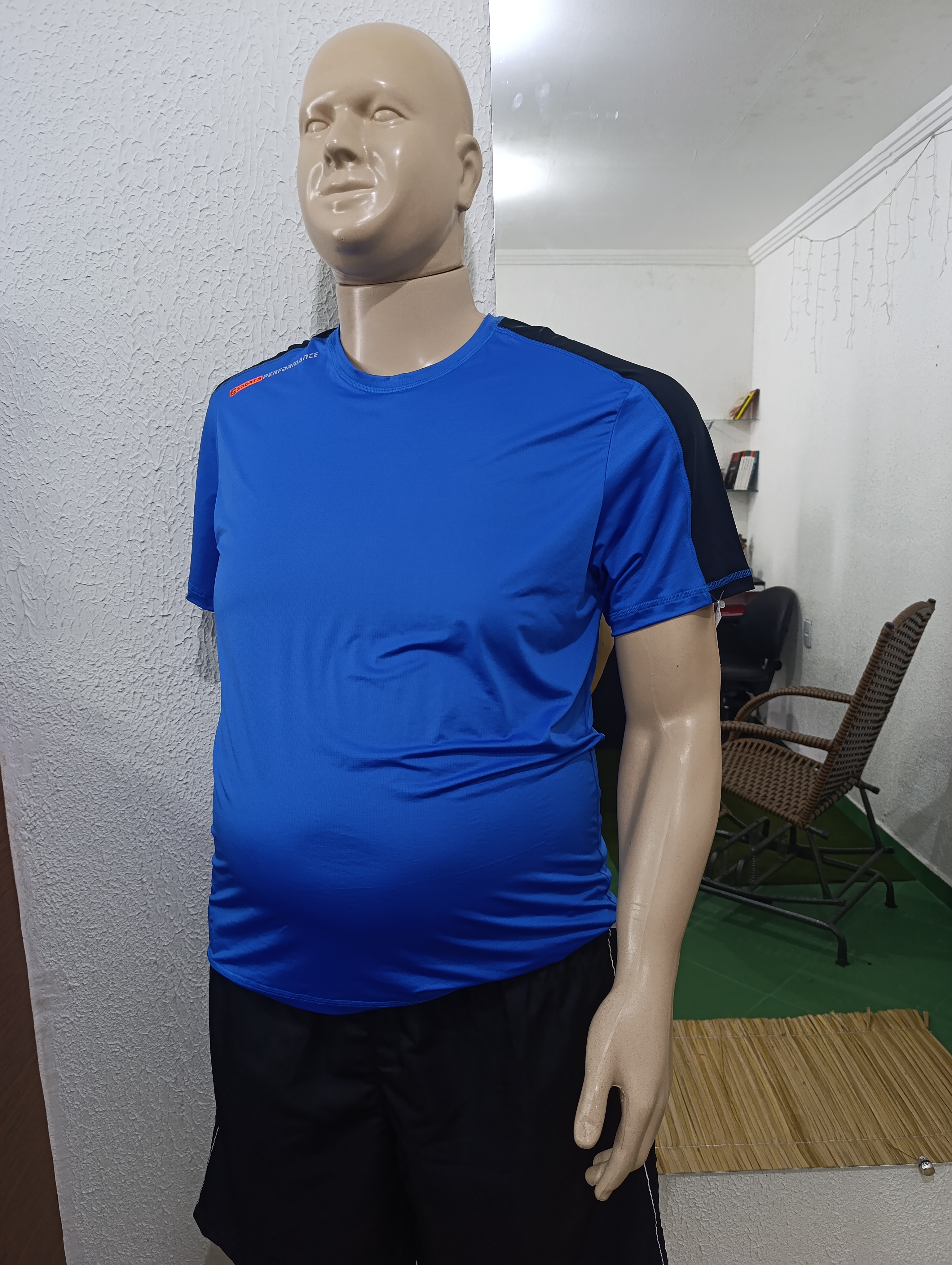 Camisa G2 POLIAMIDA AZUL ROYAL com ombros Preto